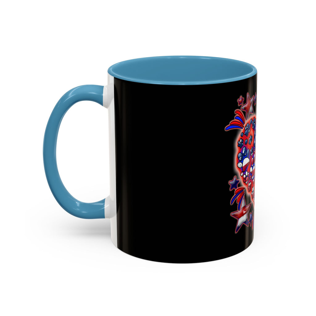 Patriotic Dog Heart / Accent Coffee Mug 11/15oz
