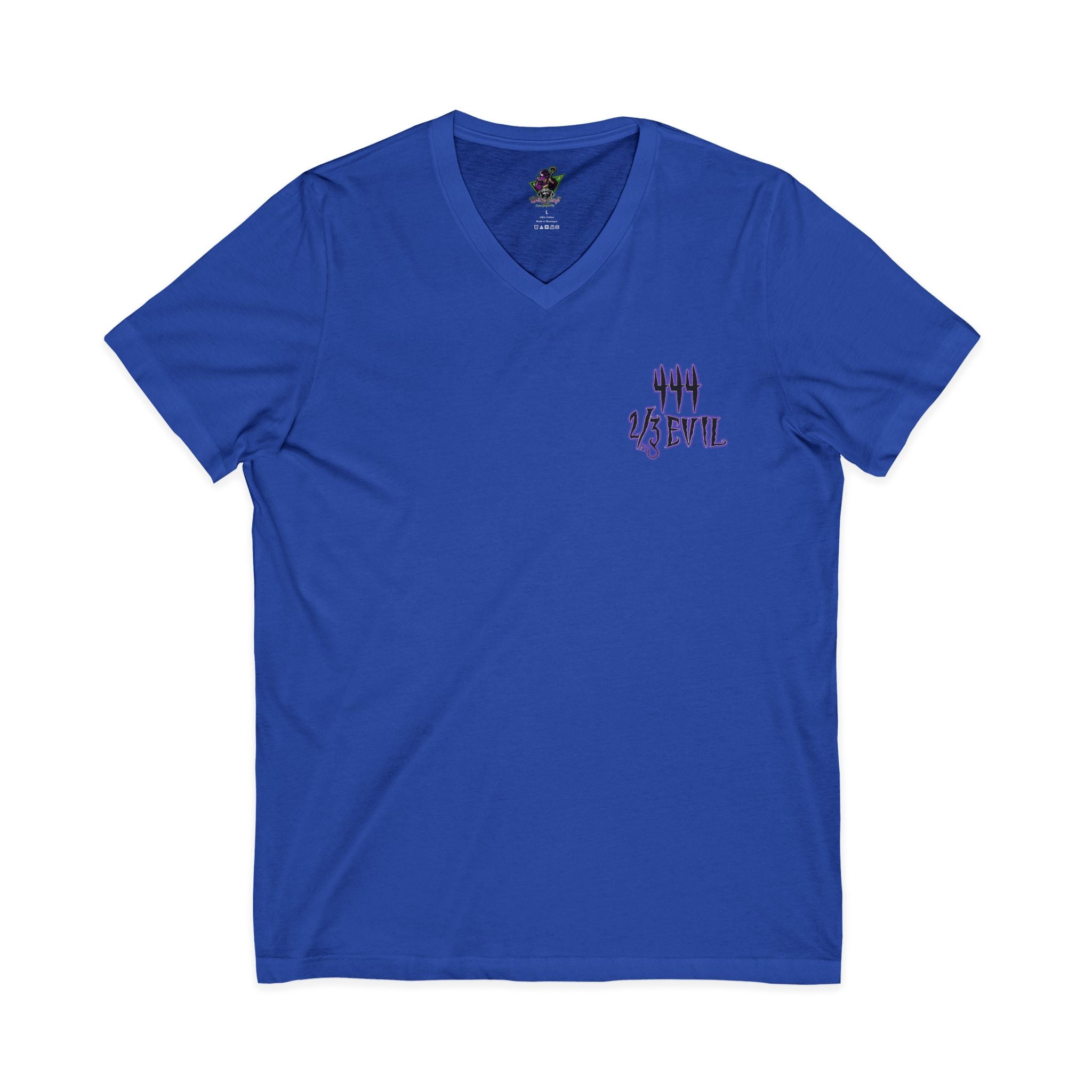 2/3 Evil Gothic Purple Script / V-Neck Tee