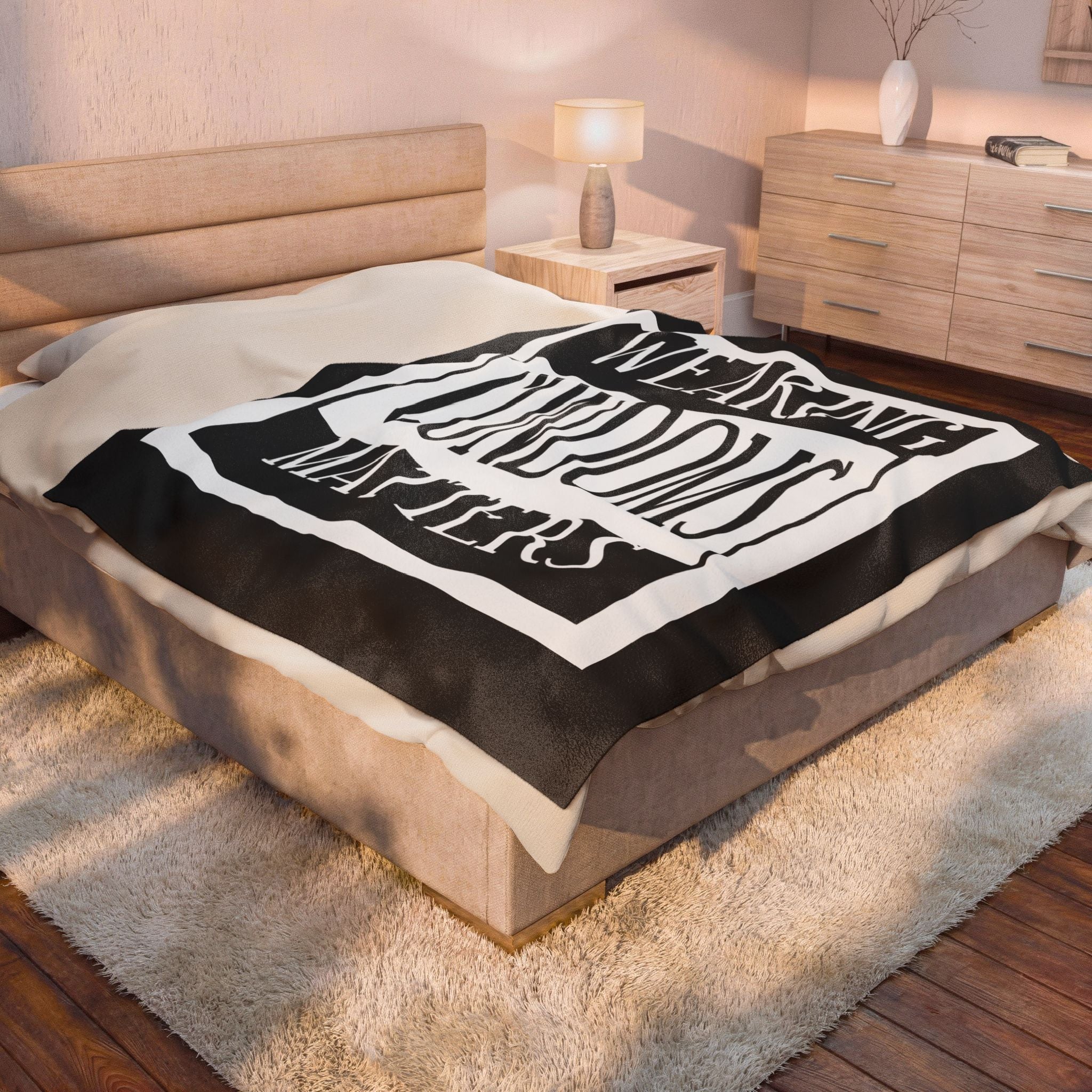 Wearing Condoms Matters / Velveteen Plush Blanket