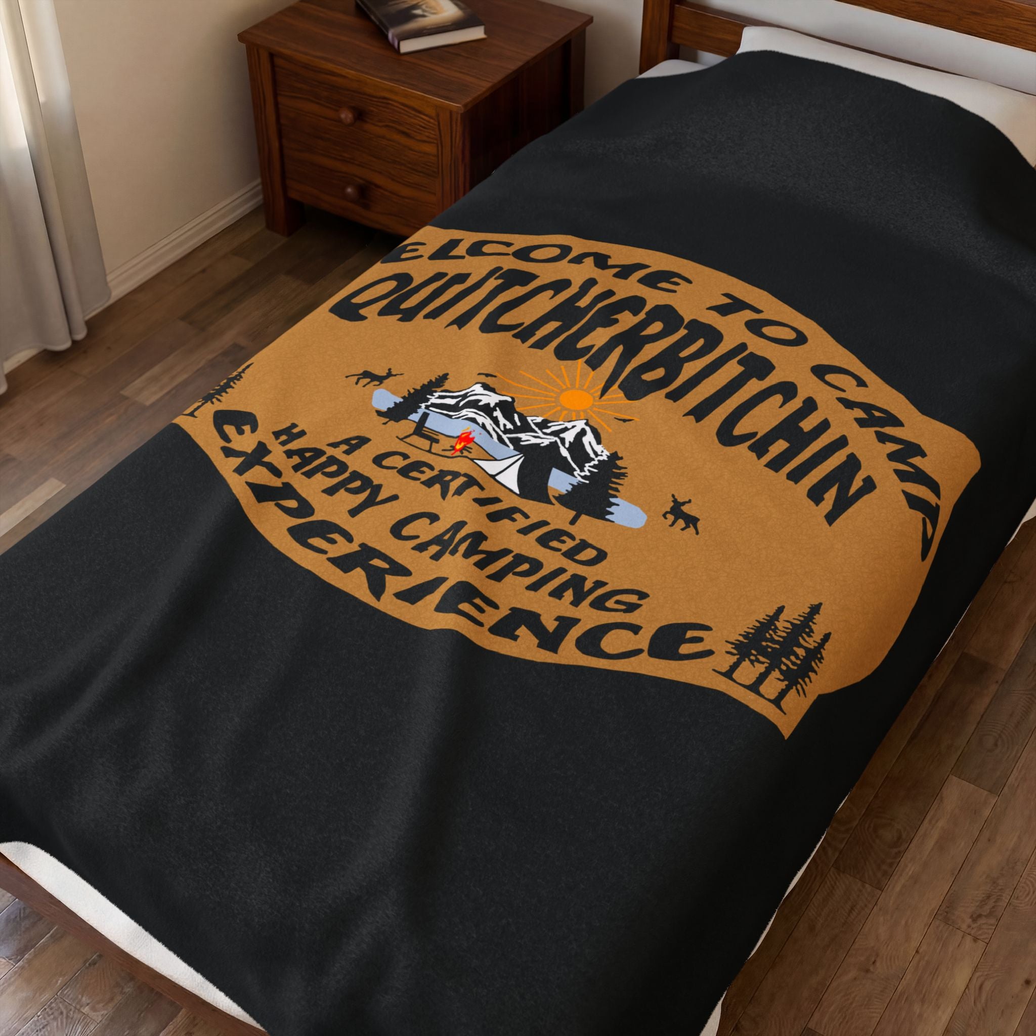 Camp Quitcherbitchin / Velveteen Plush Blanket