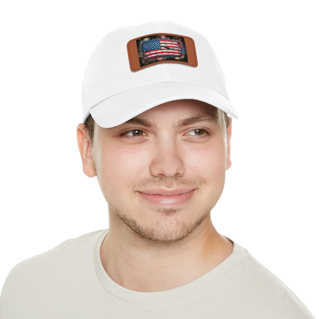 American Brick Flag / Leather Patch Hat