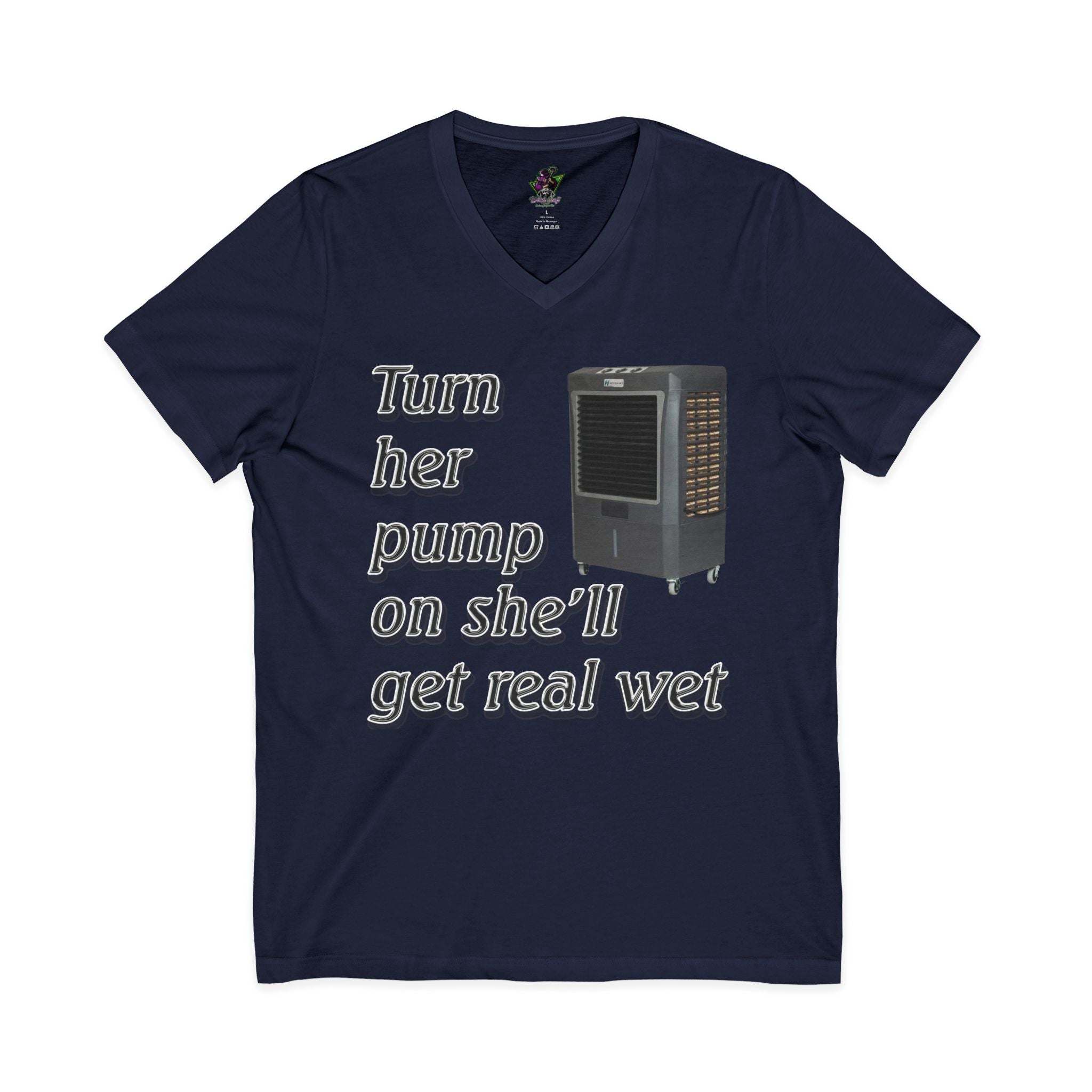 Turn Her Pump On / V-Neck Tee
