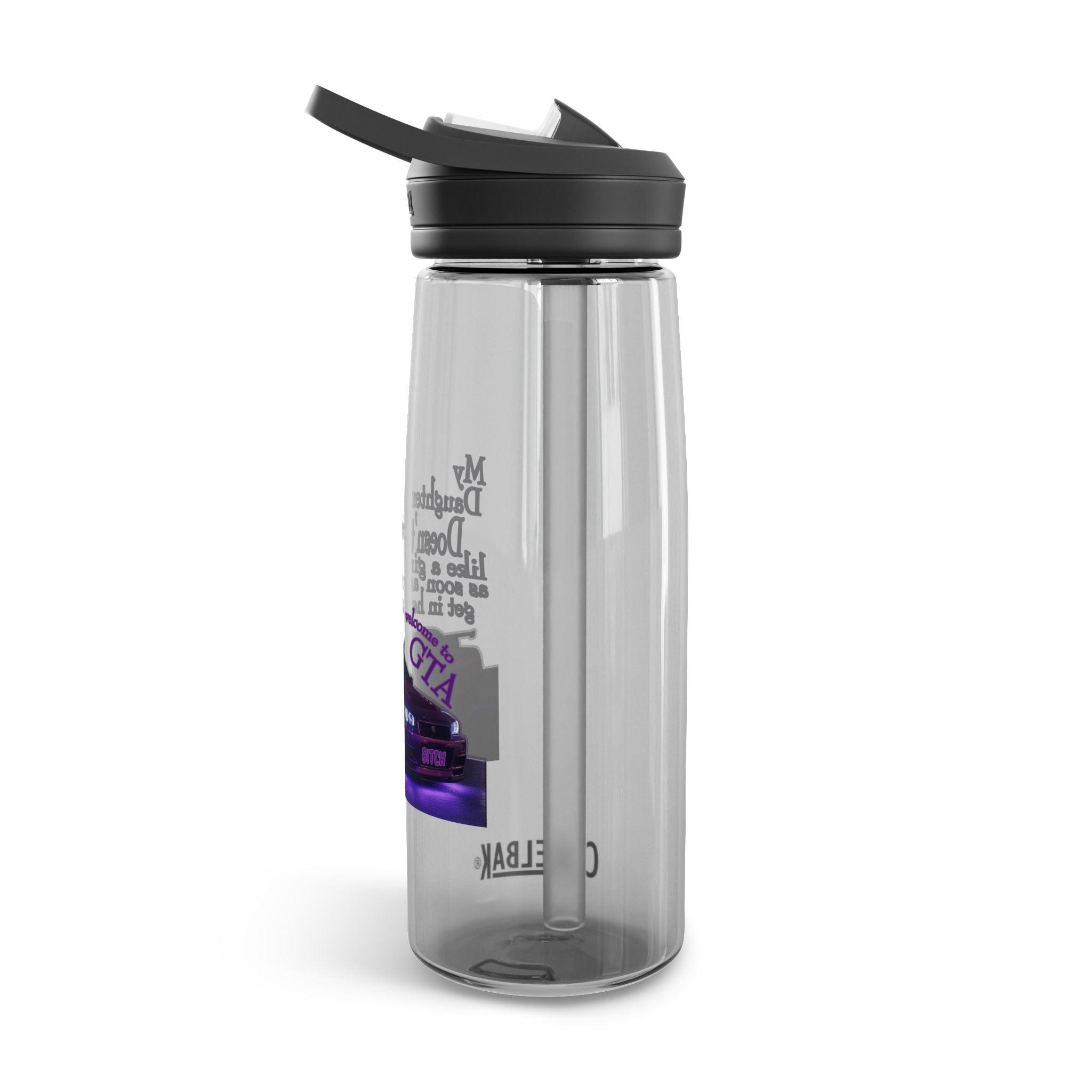 Daughter Doesn't Drive Like A Girl Purple / Camelbak Water Bottle 20/25oz