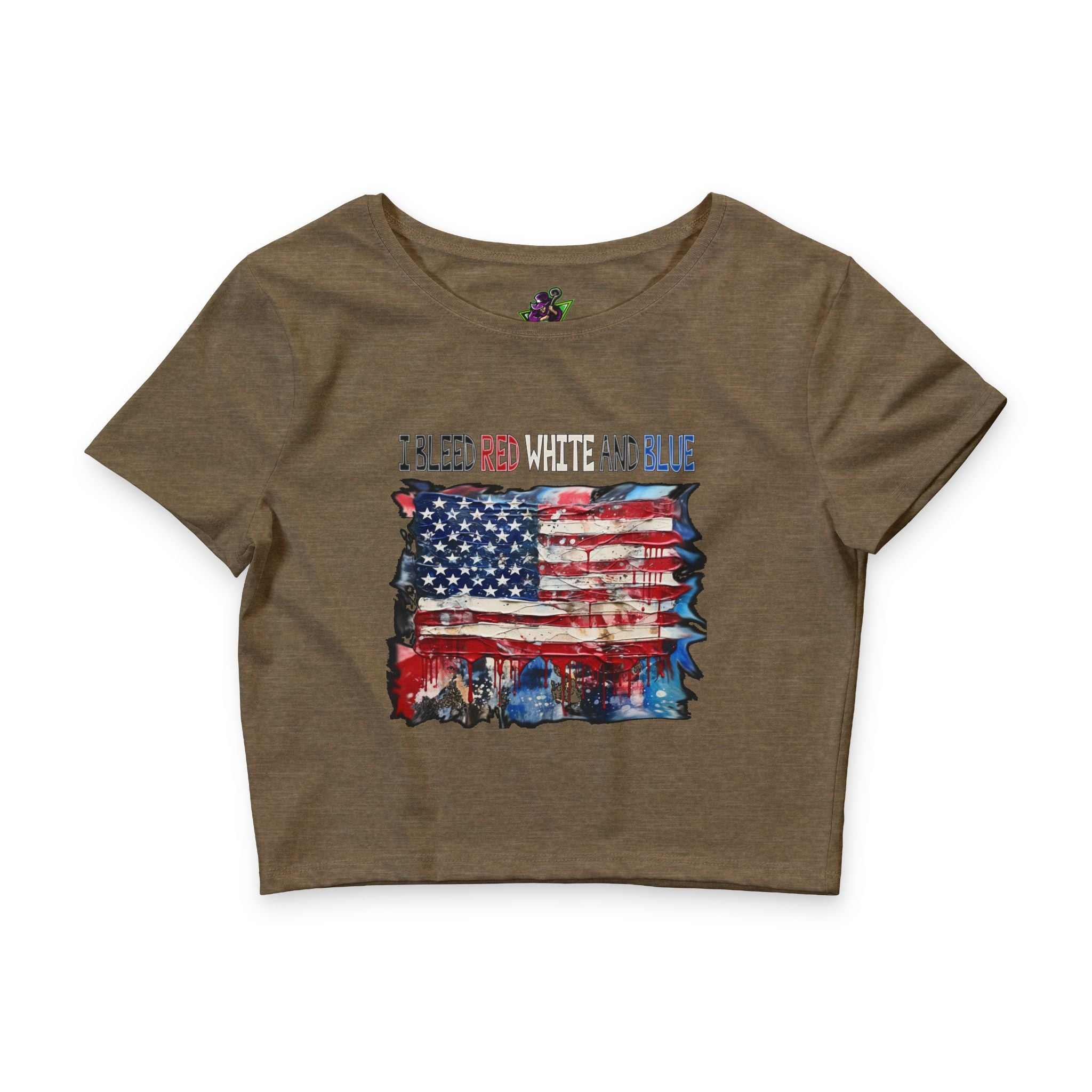 Bleed Red White & Blue / Crop Top