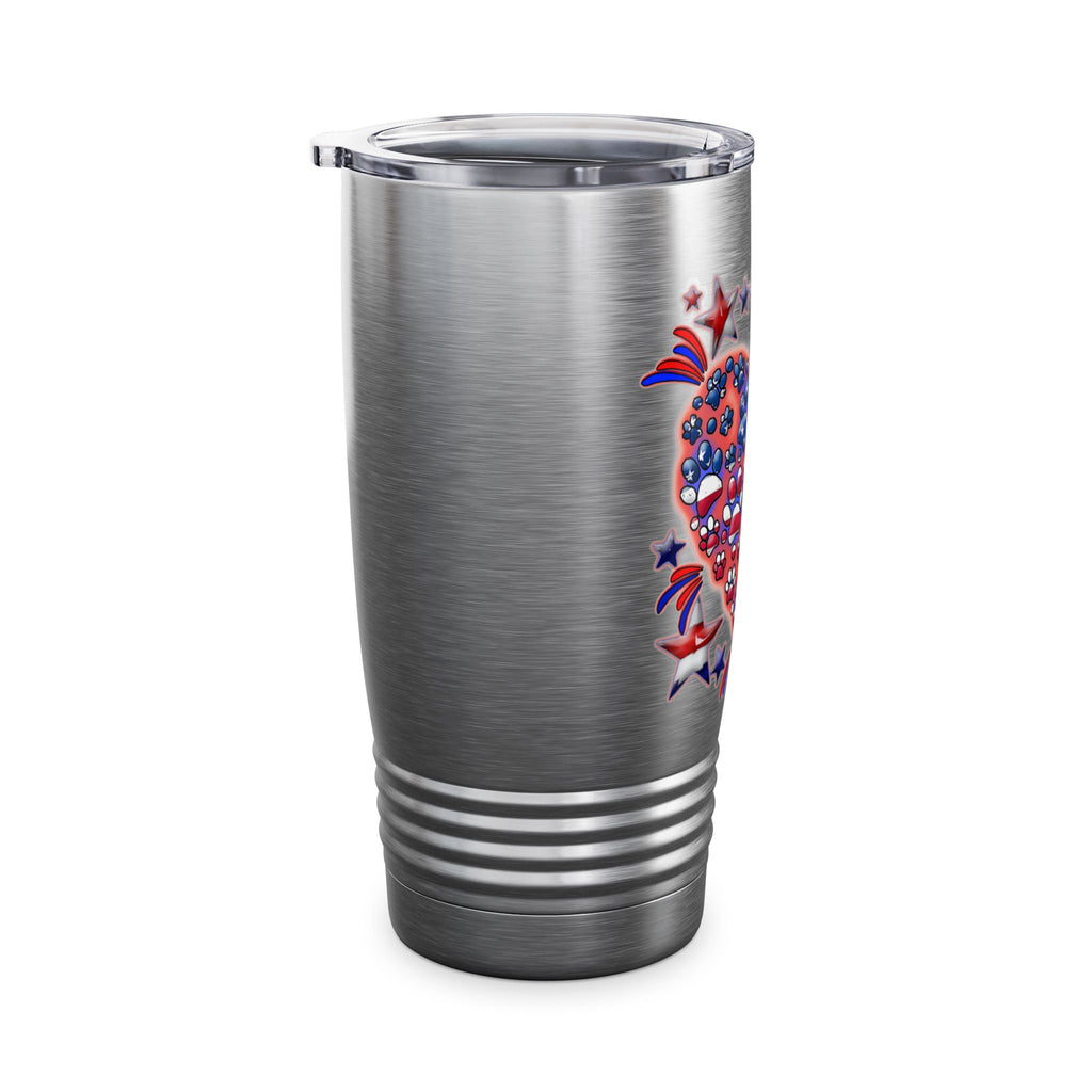 Patriotic Dog Heart / Insulated Tumbler 20oz