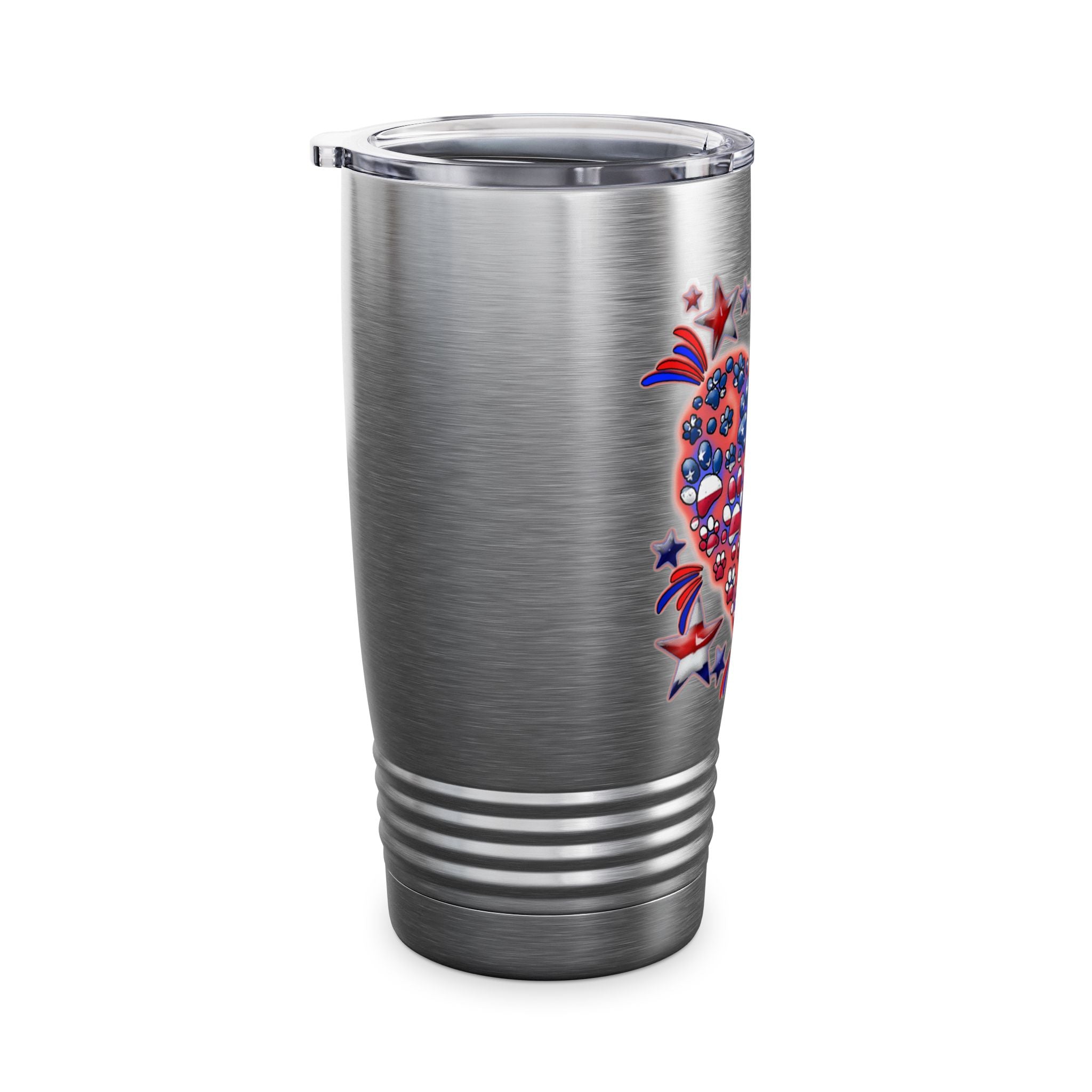 Patriotic Dog Heart / Insulated Tumbler 20oz