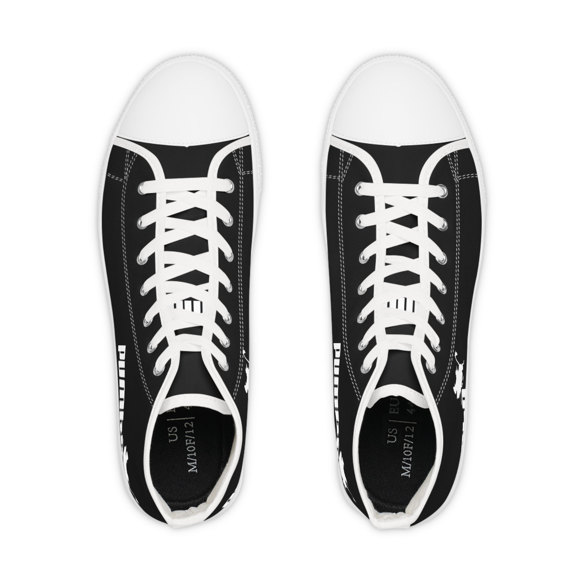 Pumba / Black White High Top Sneakers