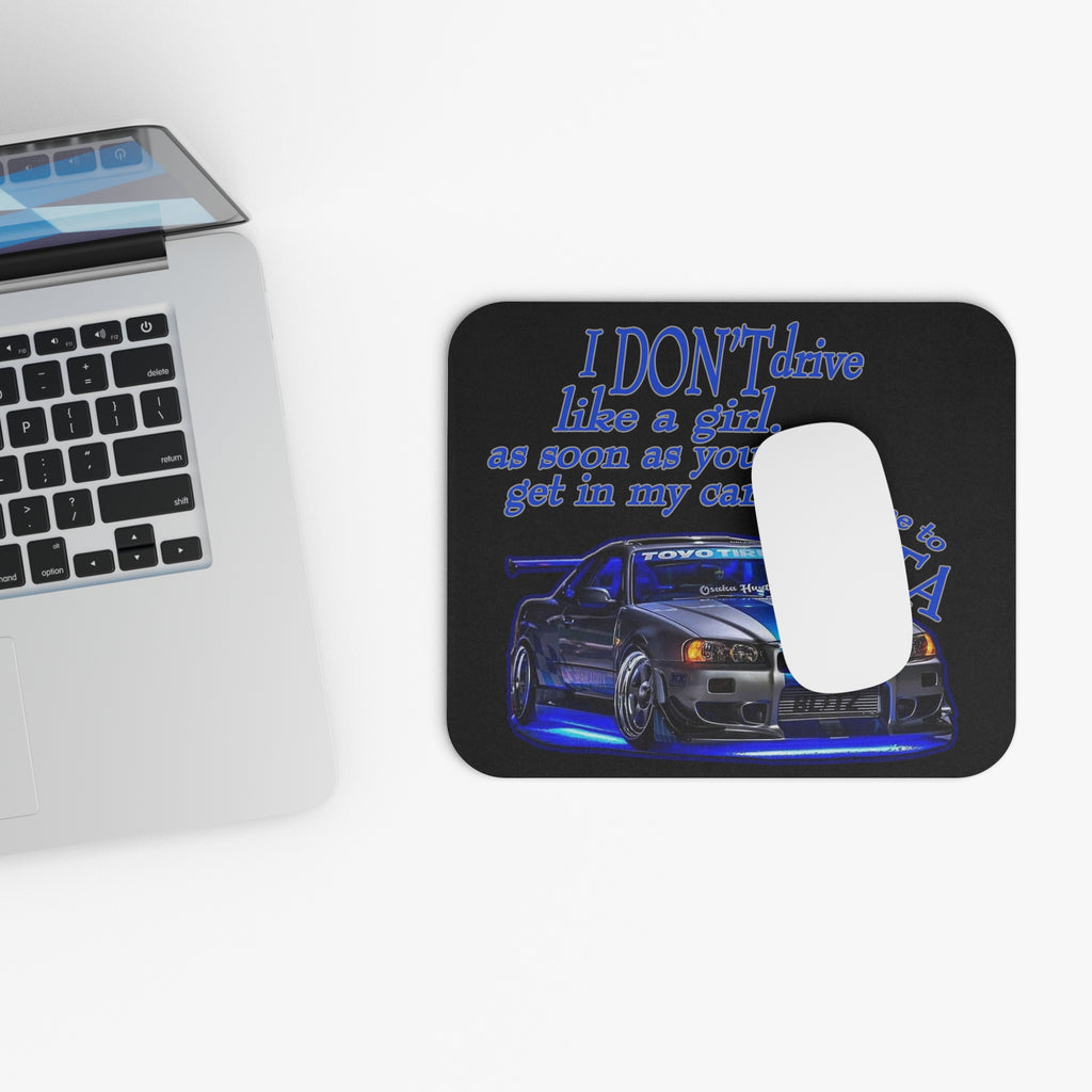 Don't Drive Like A Girl Blue / Gaming Mouse Pad