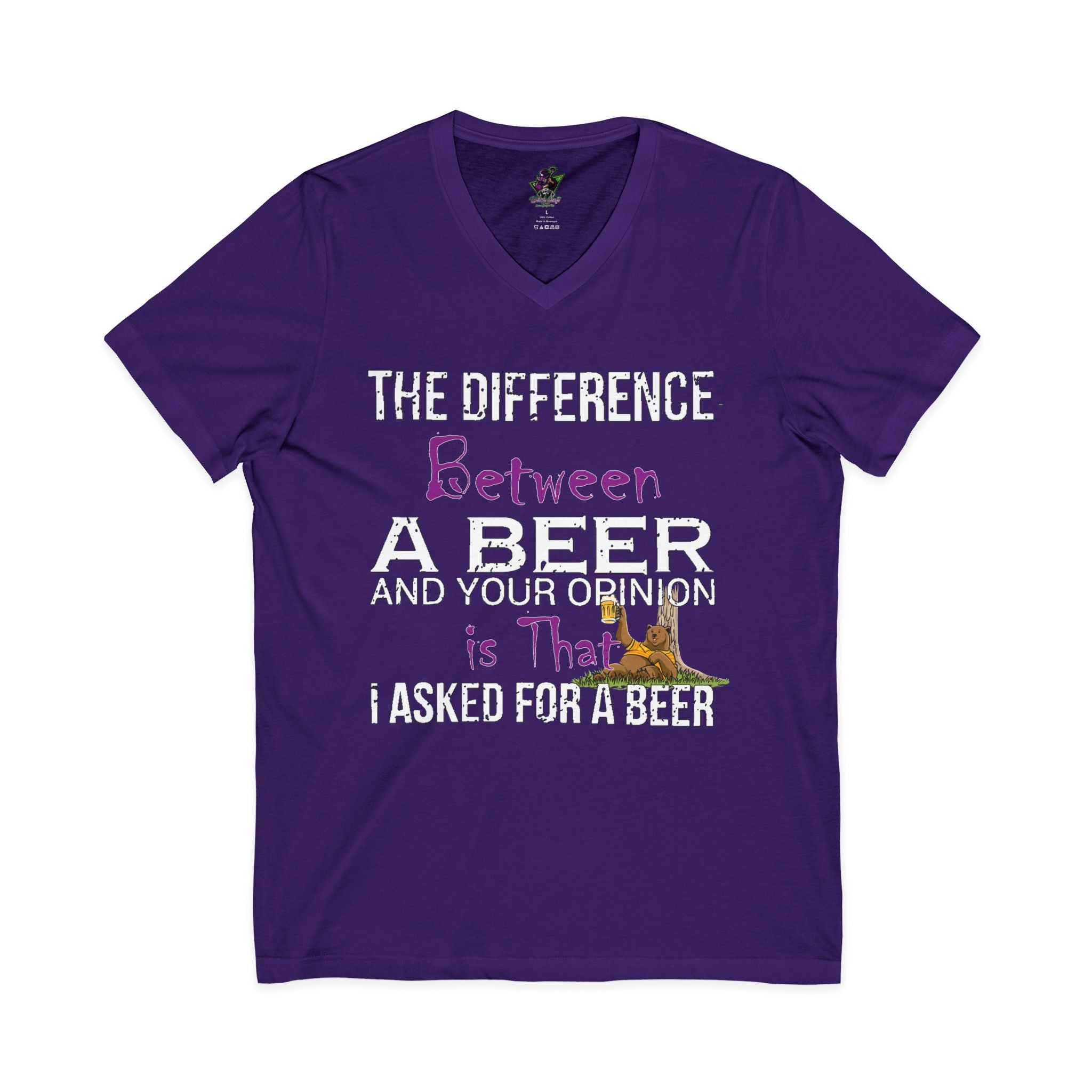 Difference Between Beer / V‑Neck Tee