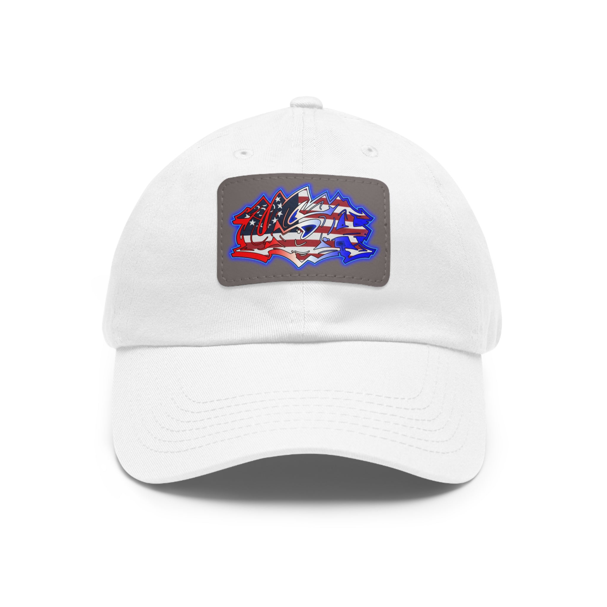 USA Graffiti / Leather Patch Hat