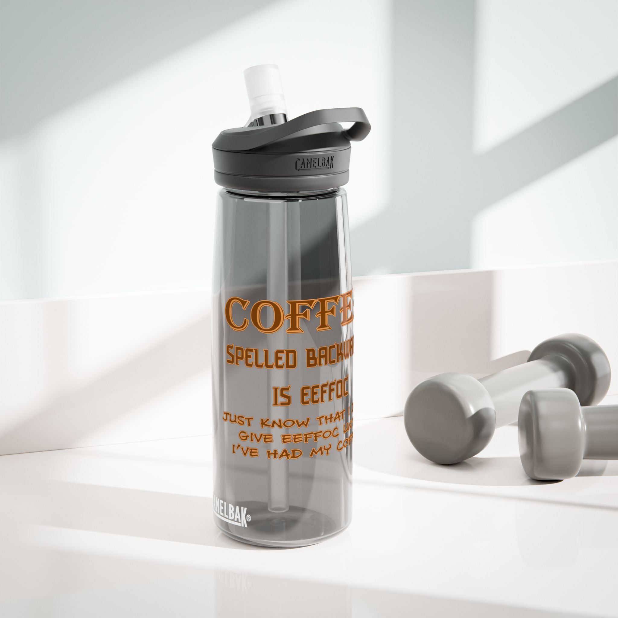 Coffee Spelled Backwards Is EEFFOC / CamelBak Water Bottle 20/25 oz