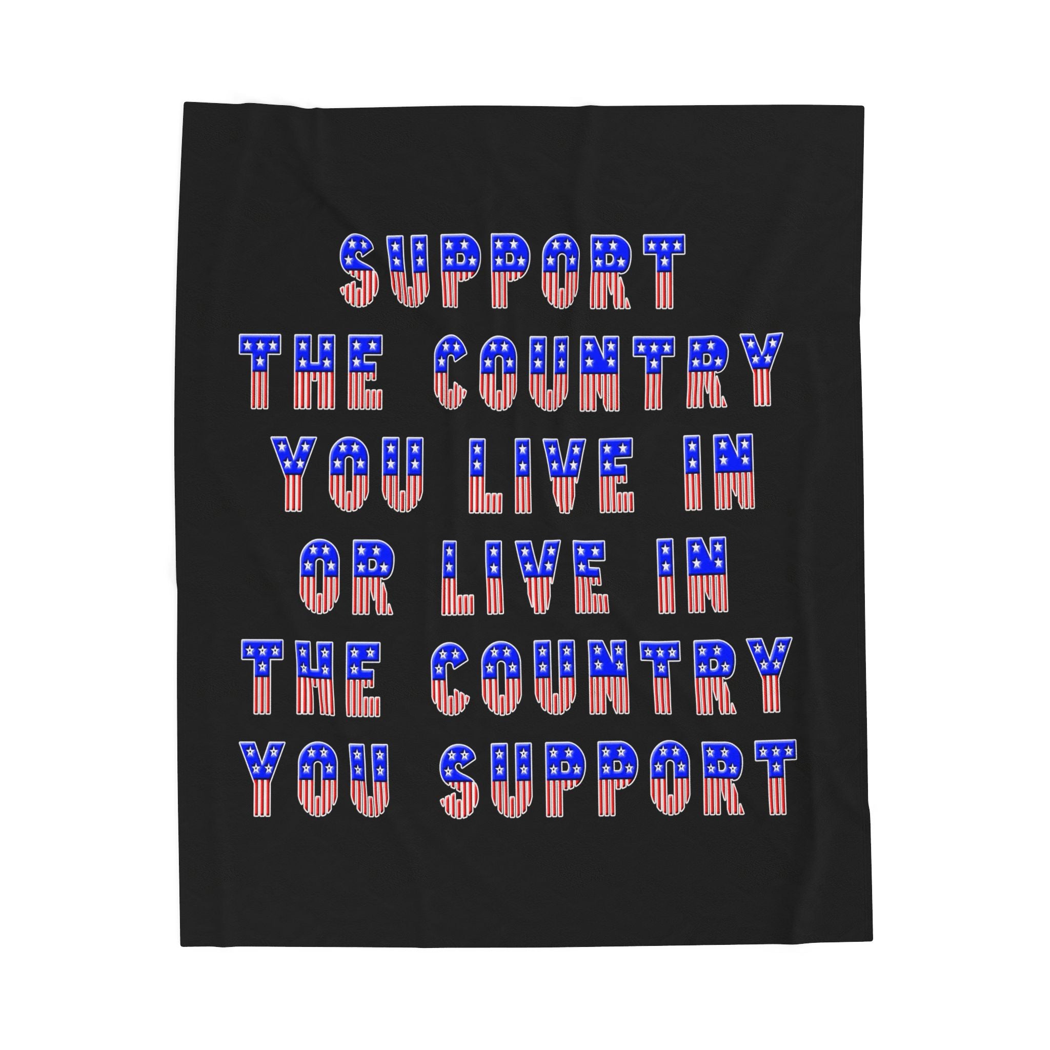 Support the Country / Velveteen Plush Blanket