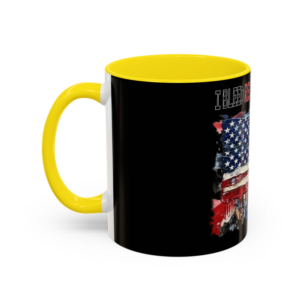 I Bleed Red White and Blue / Accent Coffee Mug 11/15 oz