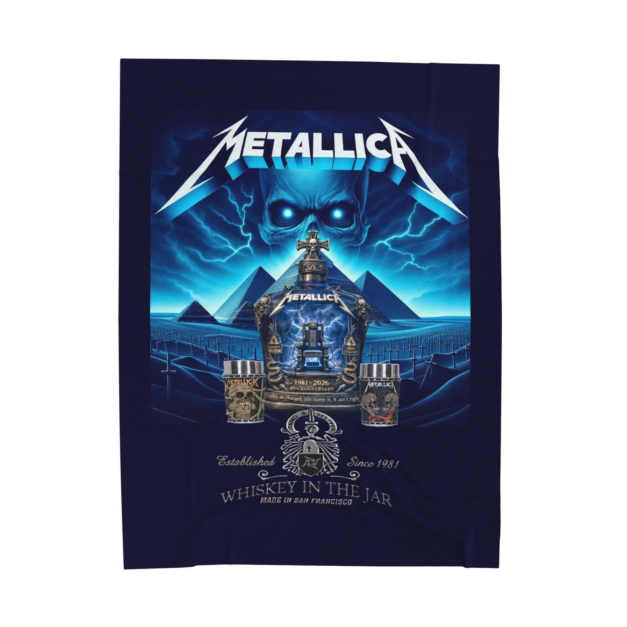 Metallica Whiskey in the Jar /Velveteen Plush Blanket