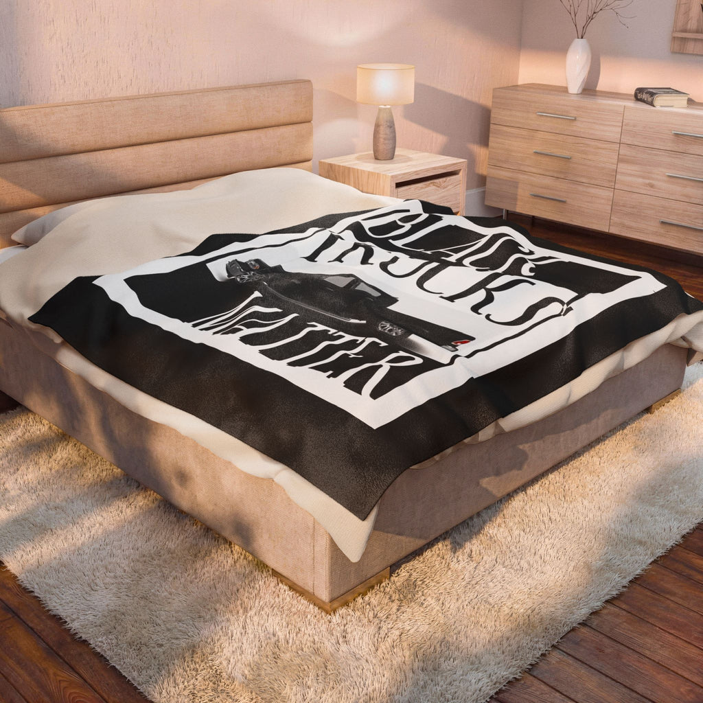 Black Trucks Matter / Velveteen Plush Blanket