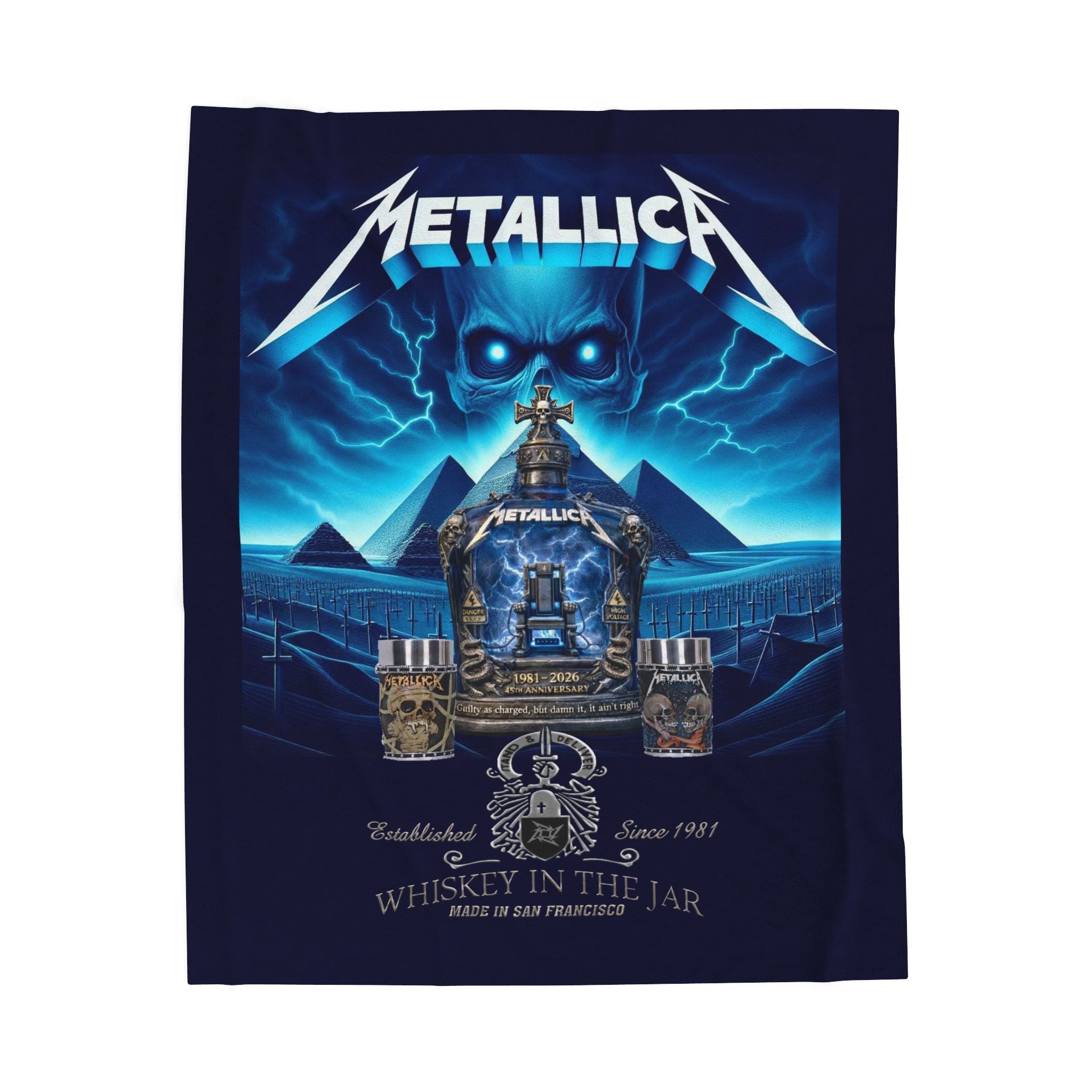 Metallica Whiskey in the Jar /Velveteen Plush Blanket