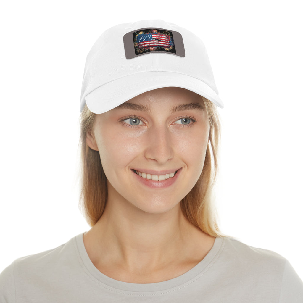 American Brick Flag / Leather Patch Hat