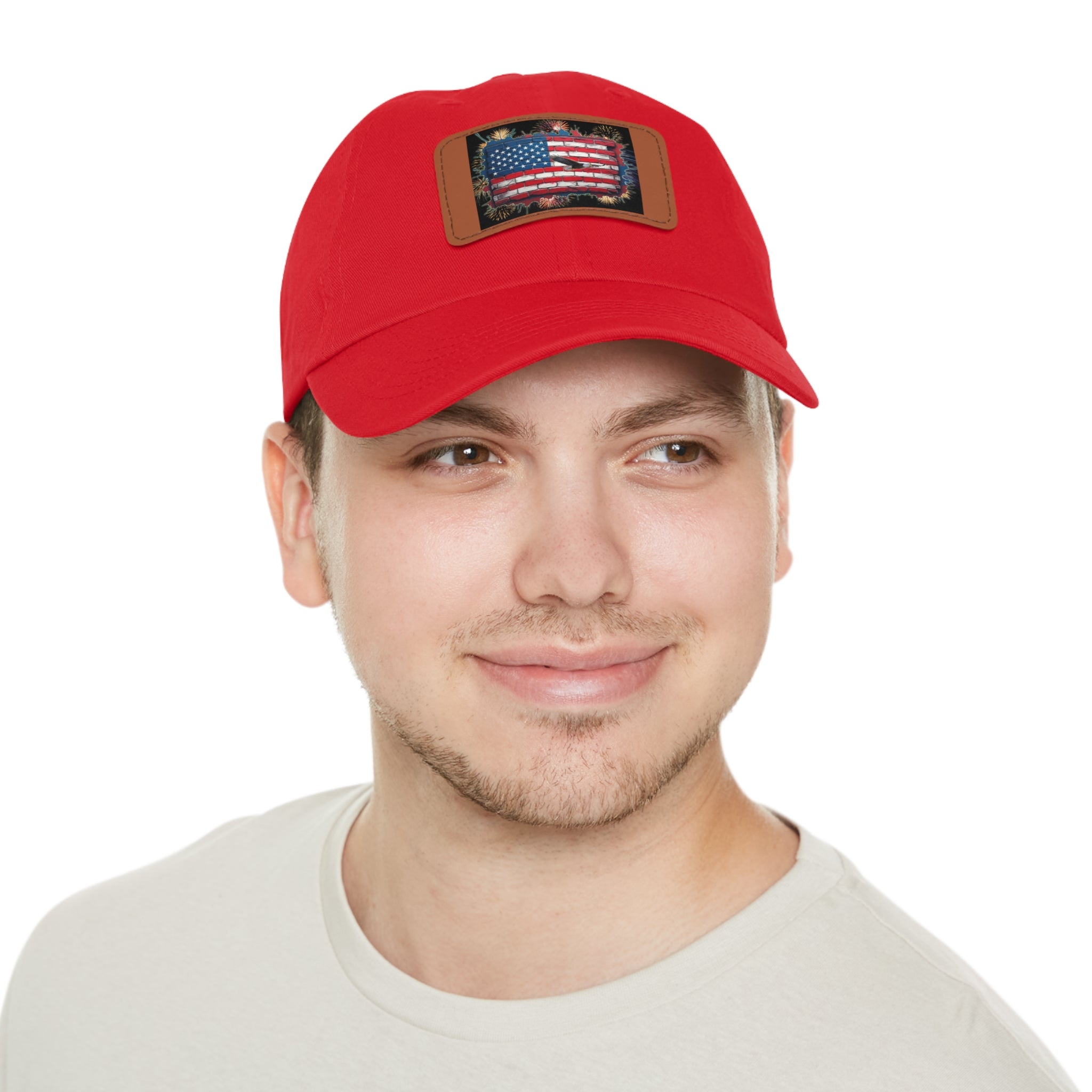 American Brick Flag / Leather Patch Hat