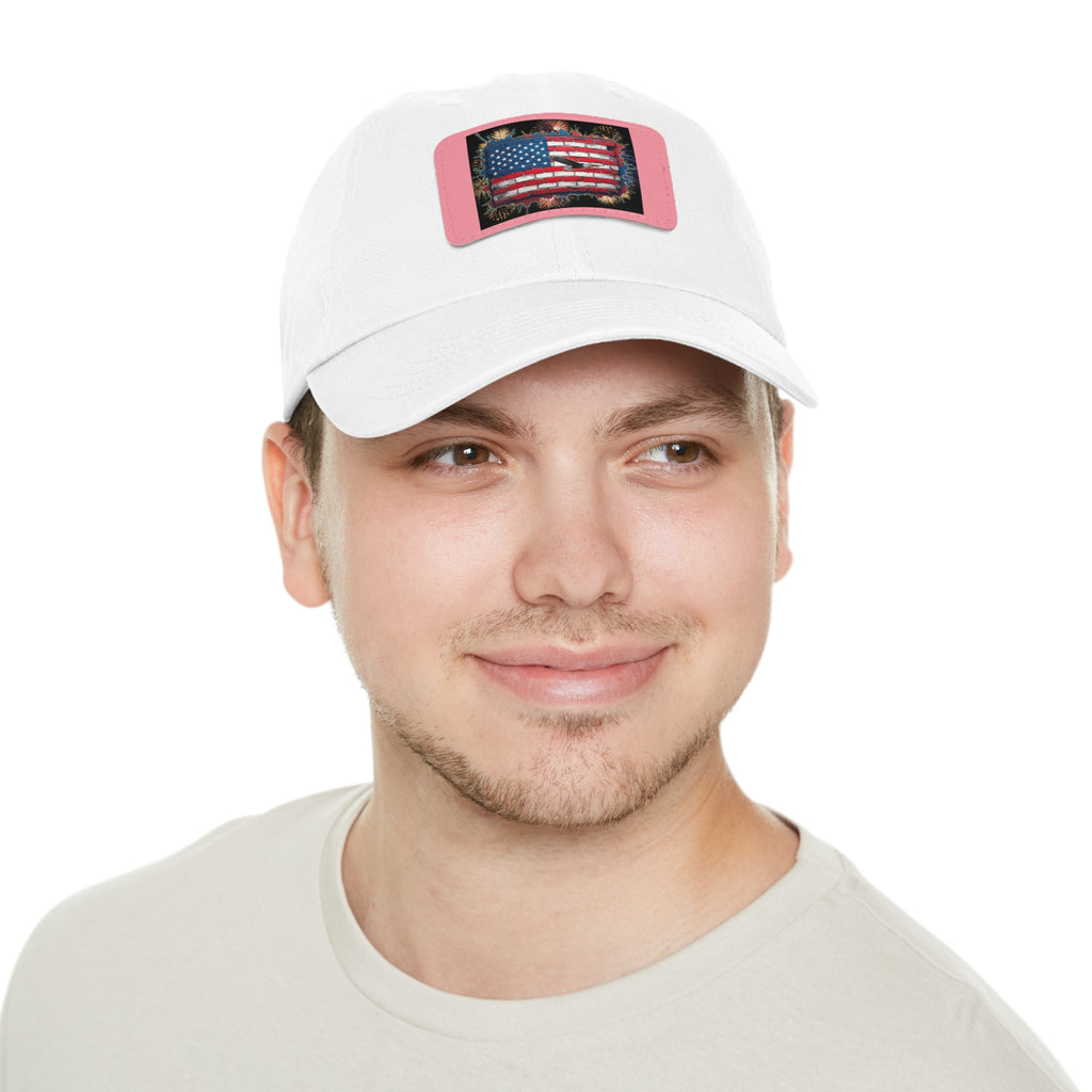 American Brick Flag / Leather Patch Hat