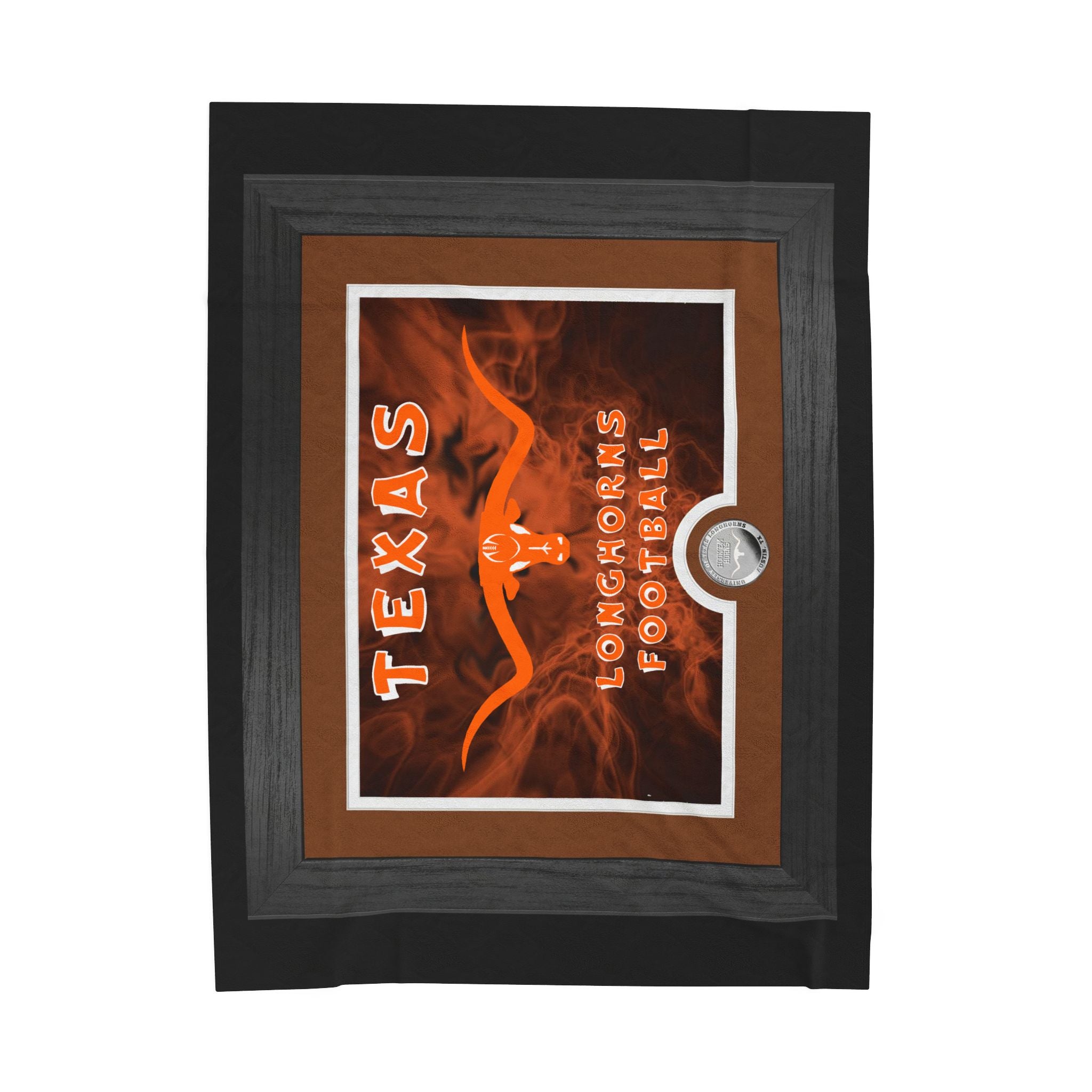 Texas Longhorns Framed / Velveteen Plush Blanket