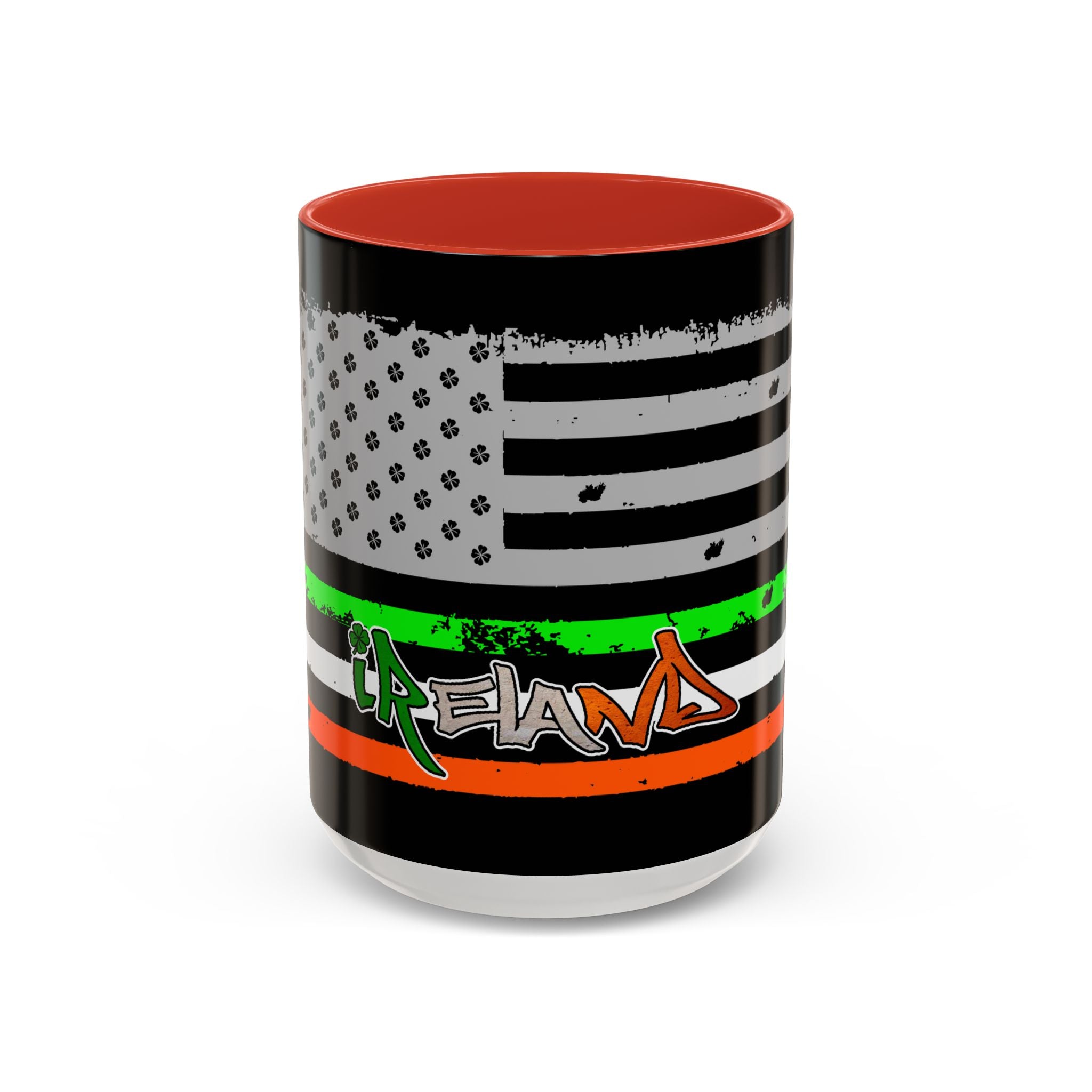 American/Ireland Flag / Accent Coffee Mug 11/15 oz