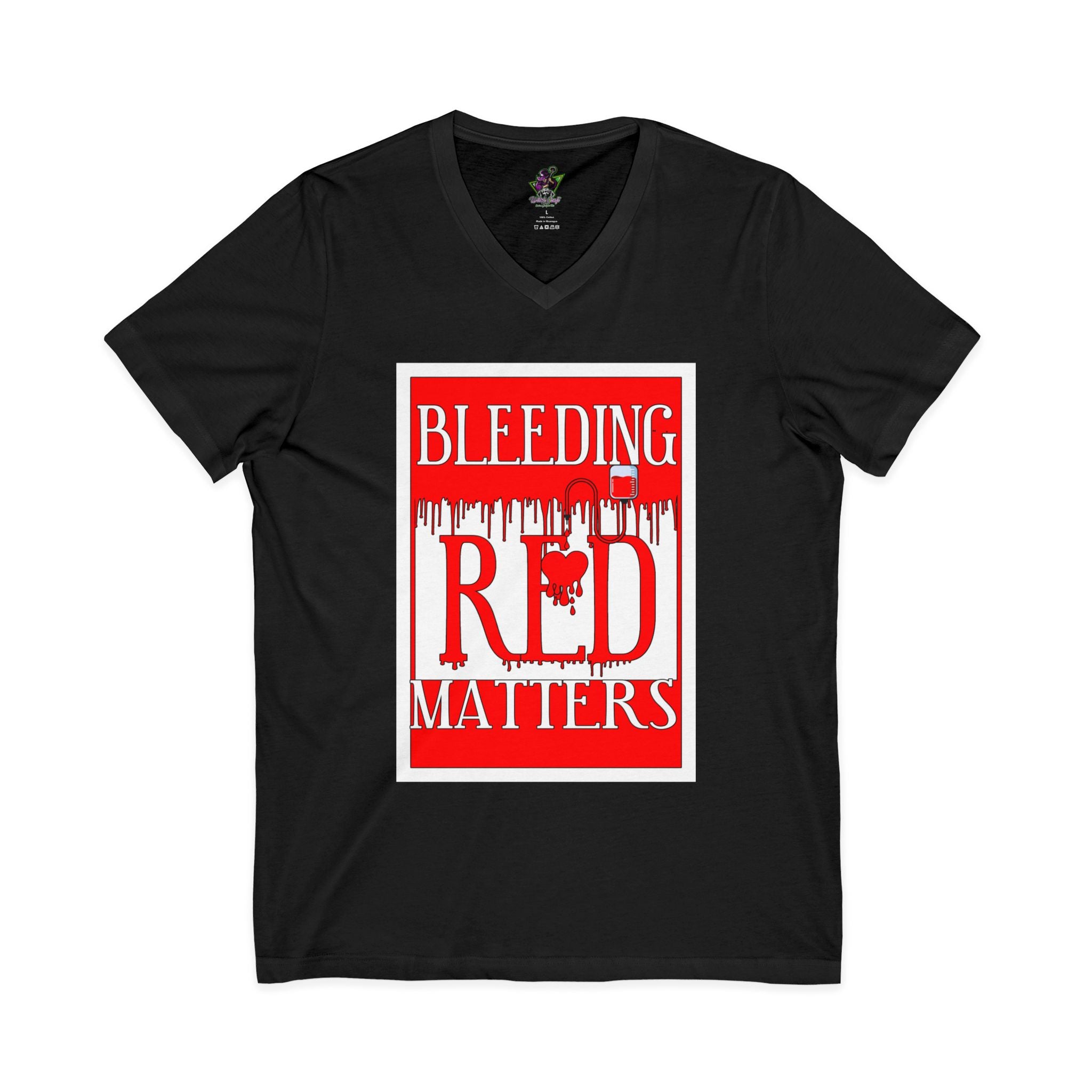 Bleeding Red Matters / V-Neck Tee