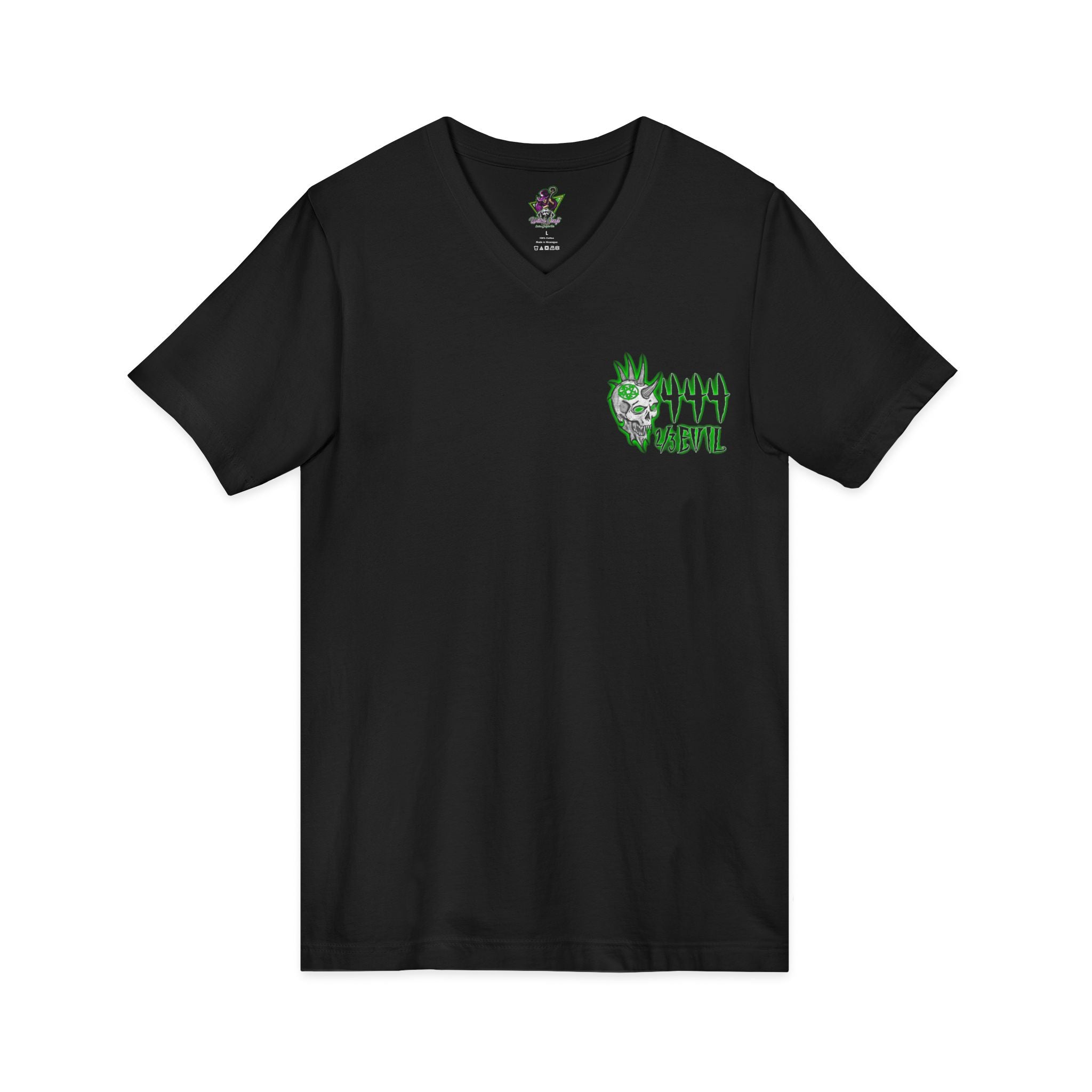 2/3 Evil Punk Skull / V-Neck Shirt
