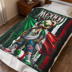 Mexico Teddy Bear /  Velveteen Plush Blanket