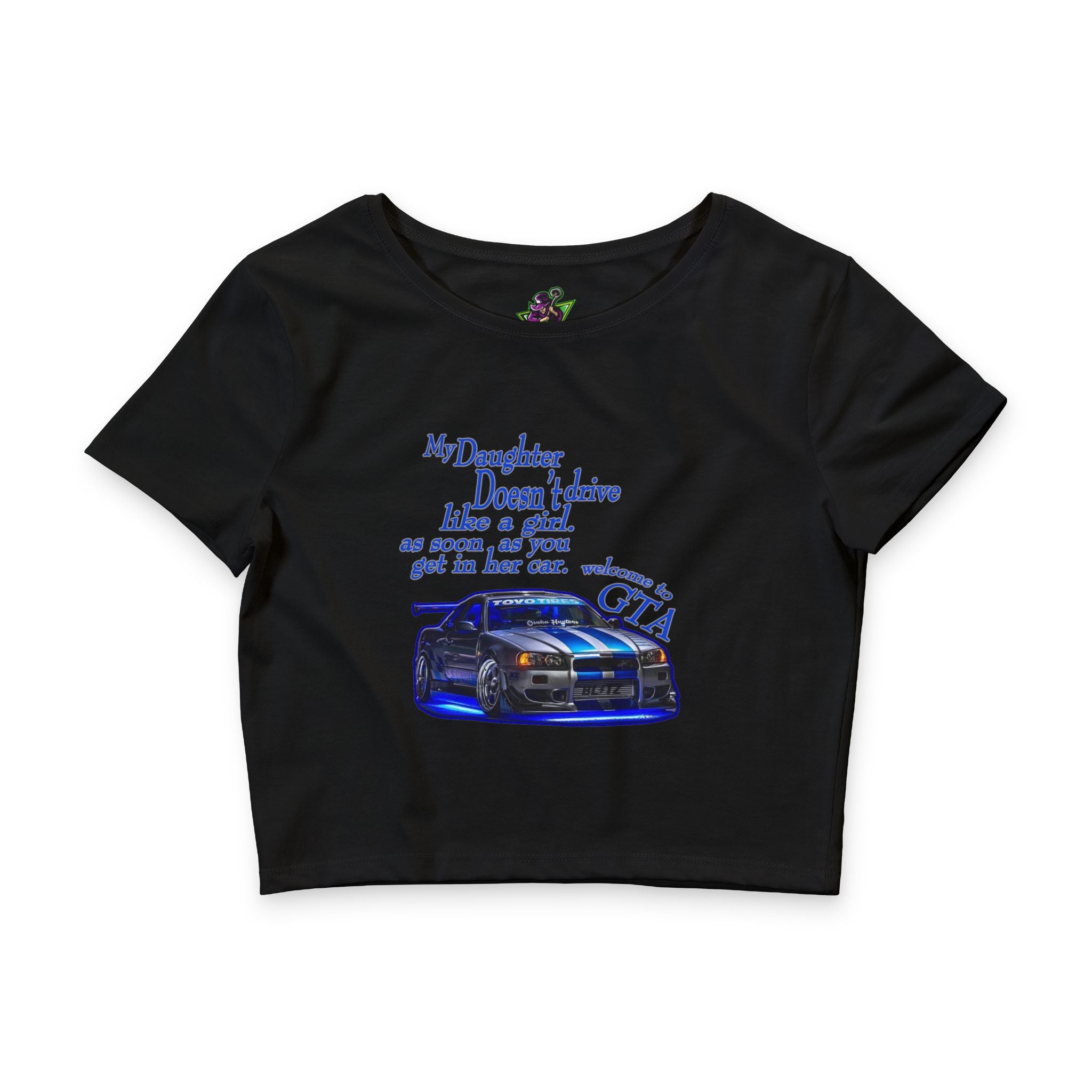 My Daughter Doesn’t Drive Blue / Crop Top