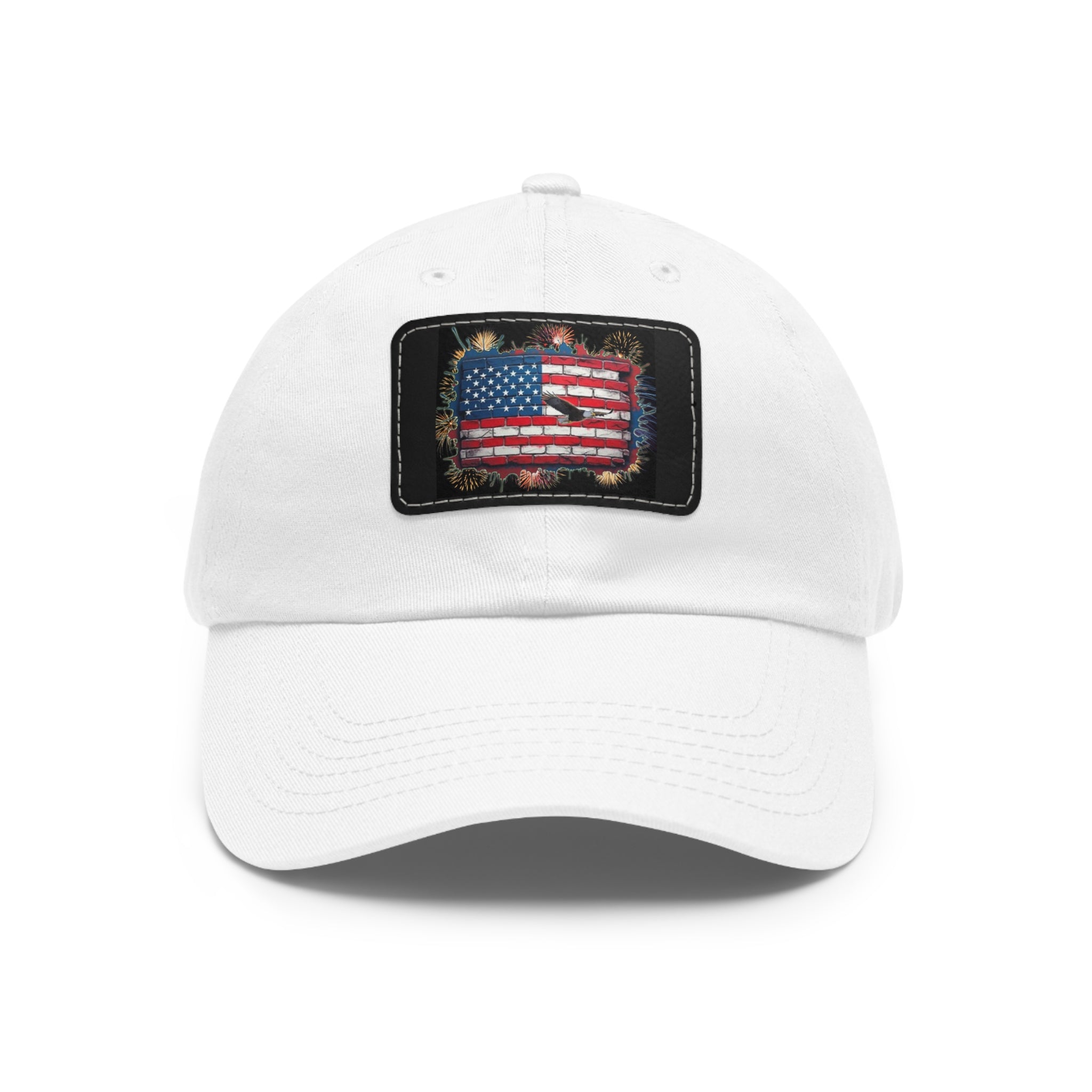 American Brick Flag / Leather Patch Hat