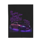 Daughter Doesn't Drive Like A Girl Purple / Velveteen Plush Blanket
