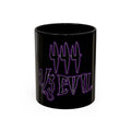 2/3 Evil Gothic Purple Script / Accent Coffee Mug 11/15oz