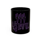 2/3 Evil Gothic Purple Script / Accent Coffee Mug 11/15oz