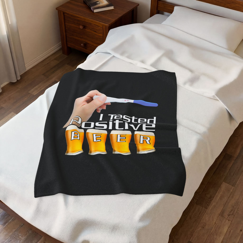 Tested Positive Beer/ Veviteen Plush Blanket