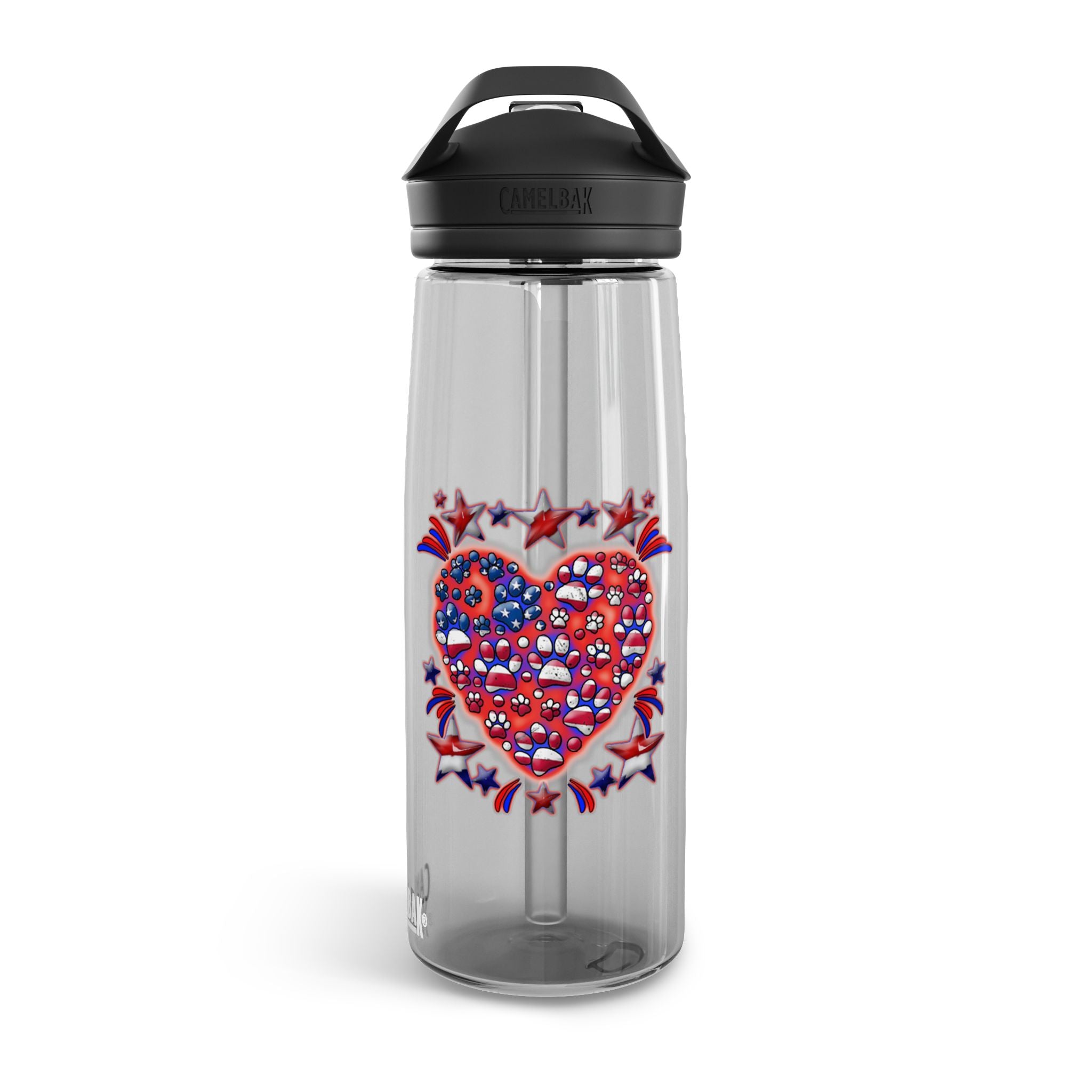 Patriotic Dog Heart / Camelbak Water Bottle 20/25oz