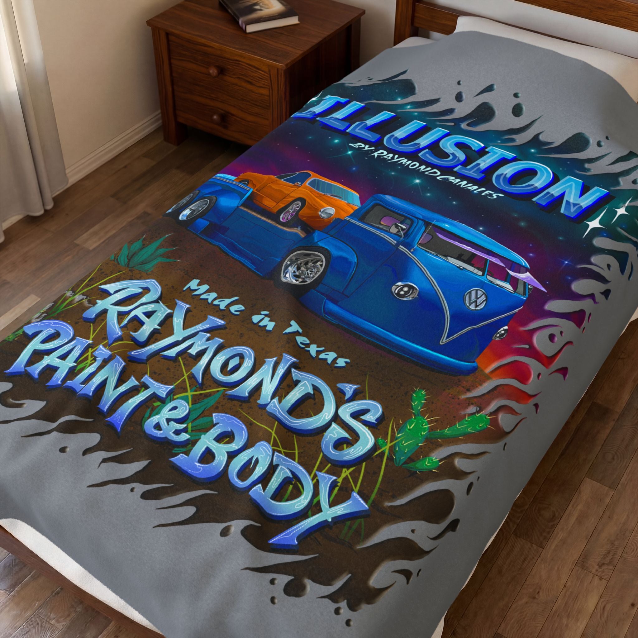 Raymond's Paint & Body 2 / Velveteen Plush Blanket