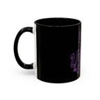2/3 Evil Gothic Purple Script / Accent Coffee Mug 11/15oz