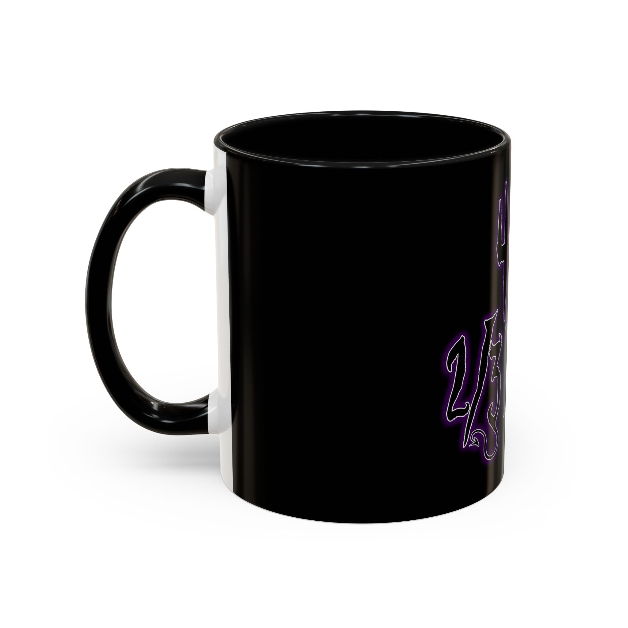 2/3 Evil Gothic Purple Script / Accent Coffee Mug 11/15oz