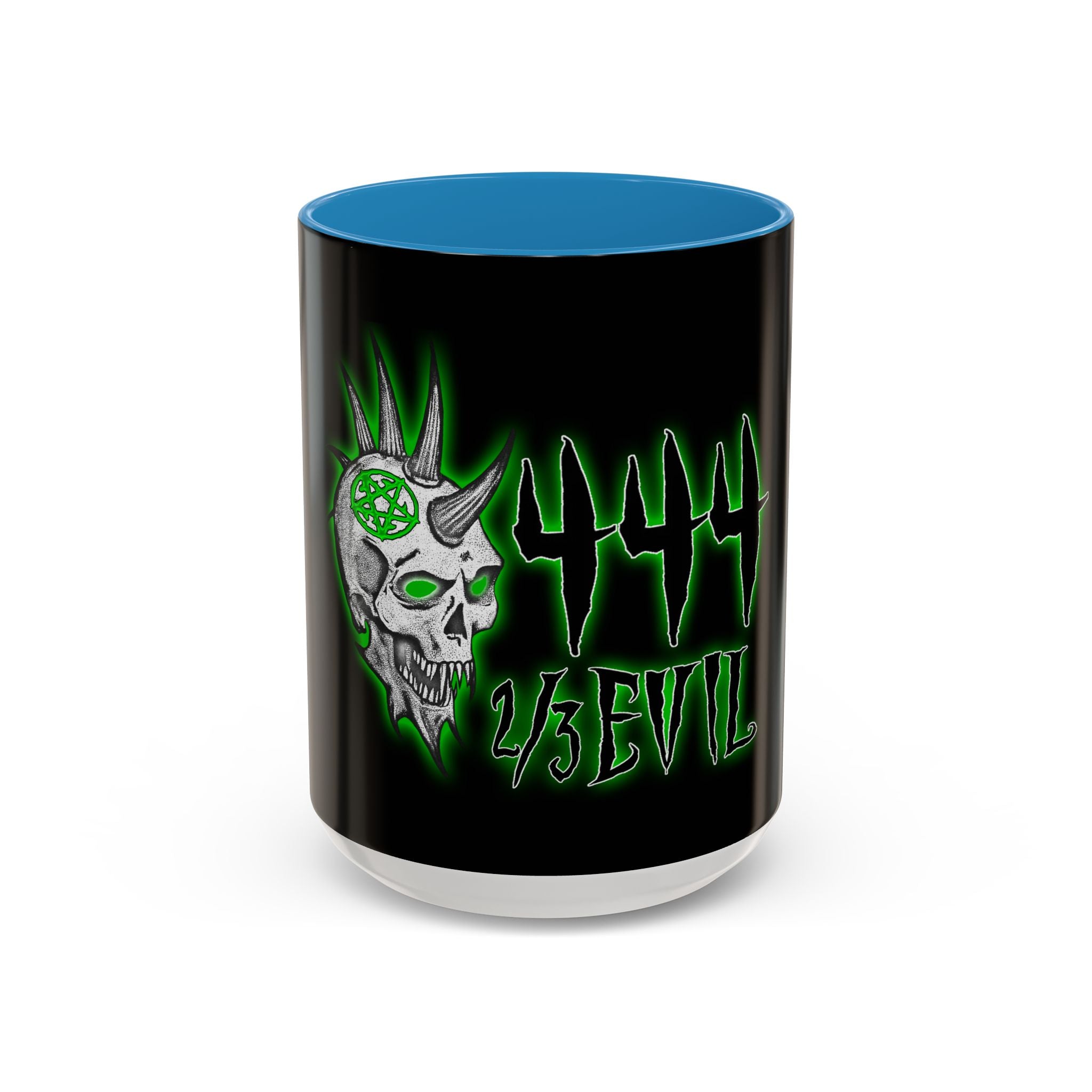 2/3 Evil Punk Skull / Accent Coffee Mug 11/15oz