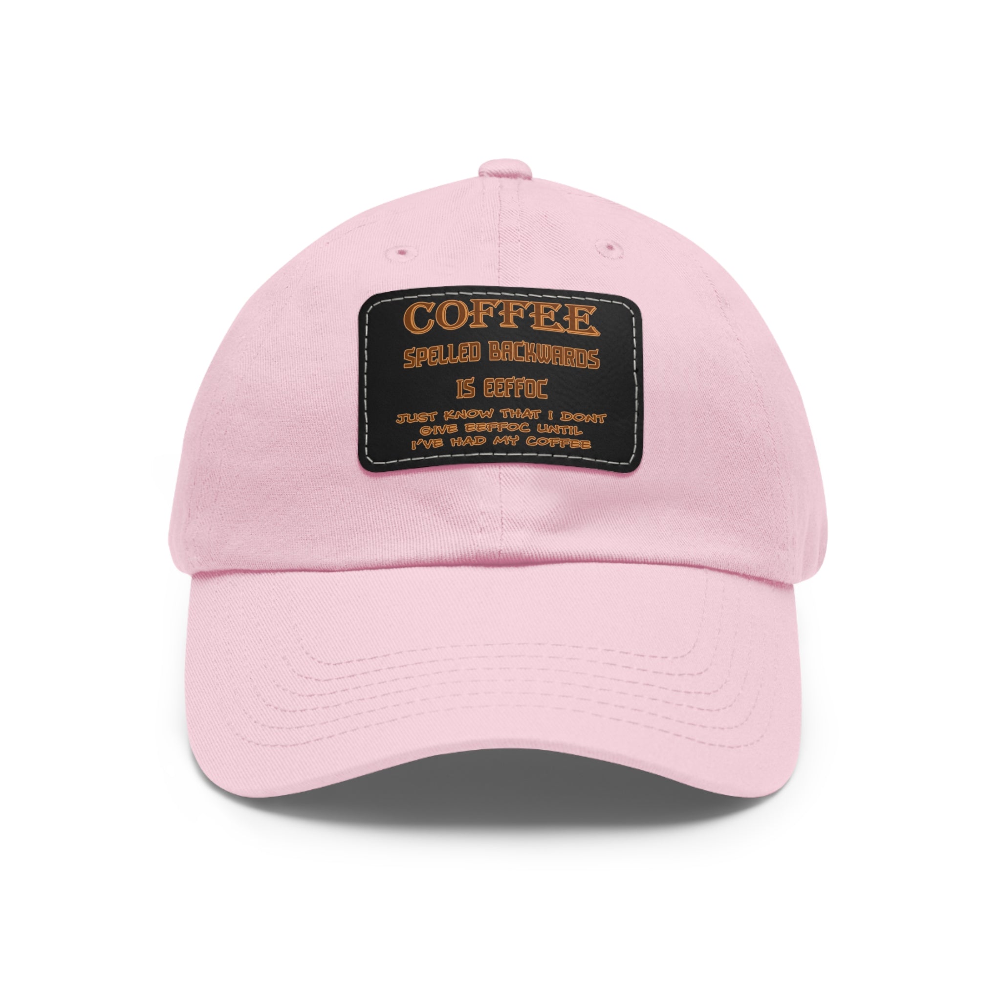 Coffee Spelled Backwards Is EEFFOC/ Leather Patch
