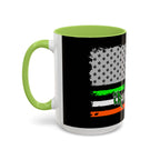 American/Ireland Flag / Accent Coffee Mug 11/15oz