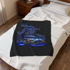 Daughter Doesn't Drive Like A Girl Blue / velveteen Plush Blanket