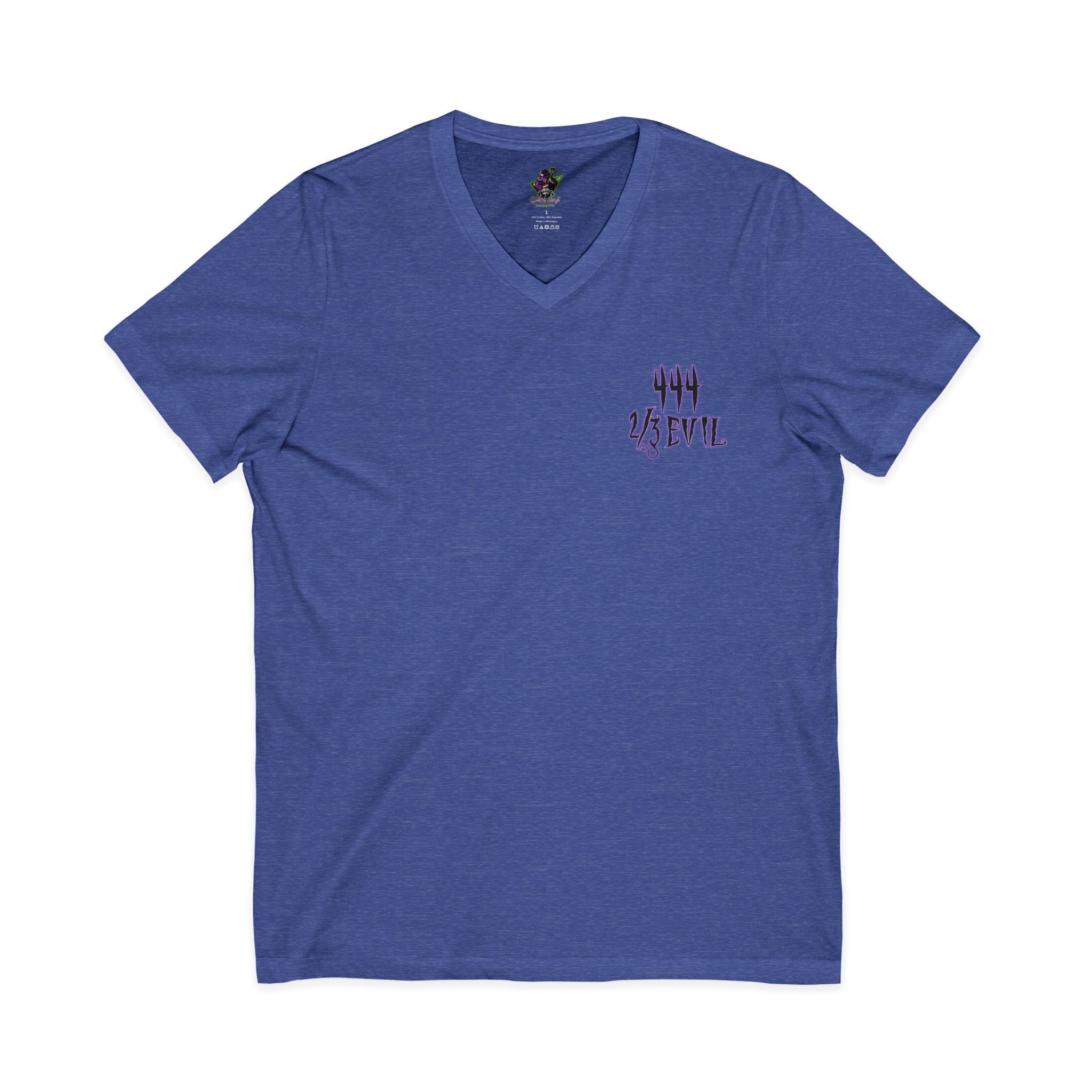 2/3 Evil Gothic Purple Script / V-Neck Tee