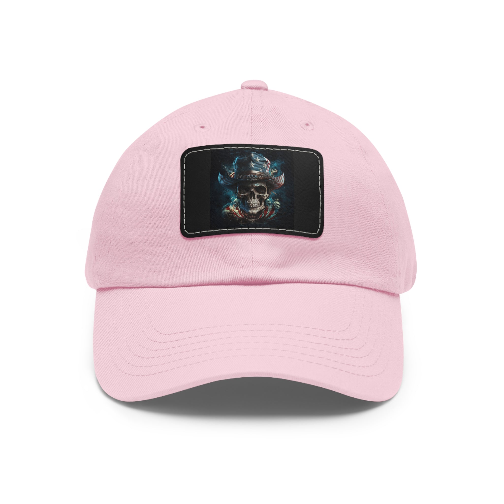 Skull Cowboy / Leather Patch Hat