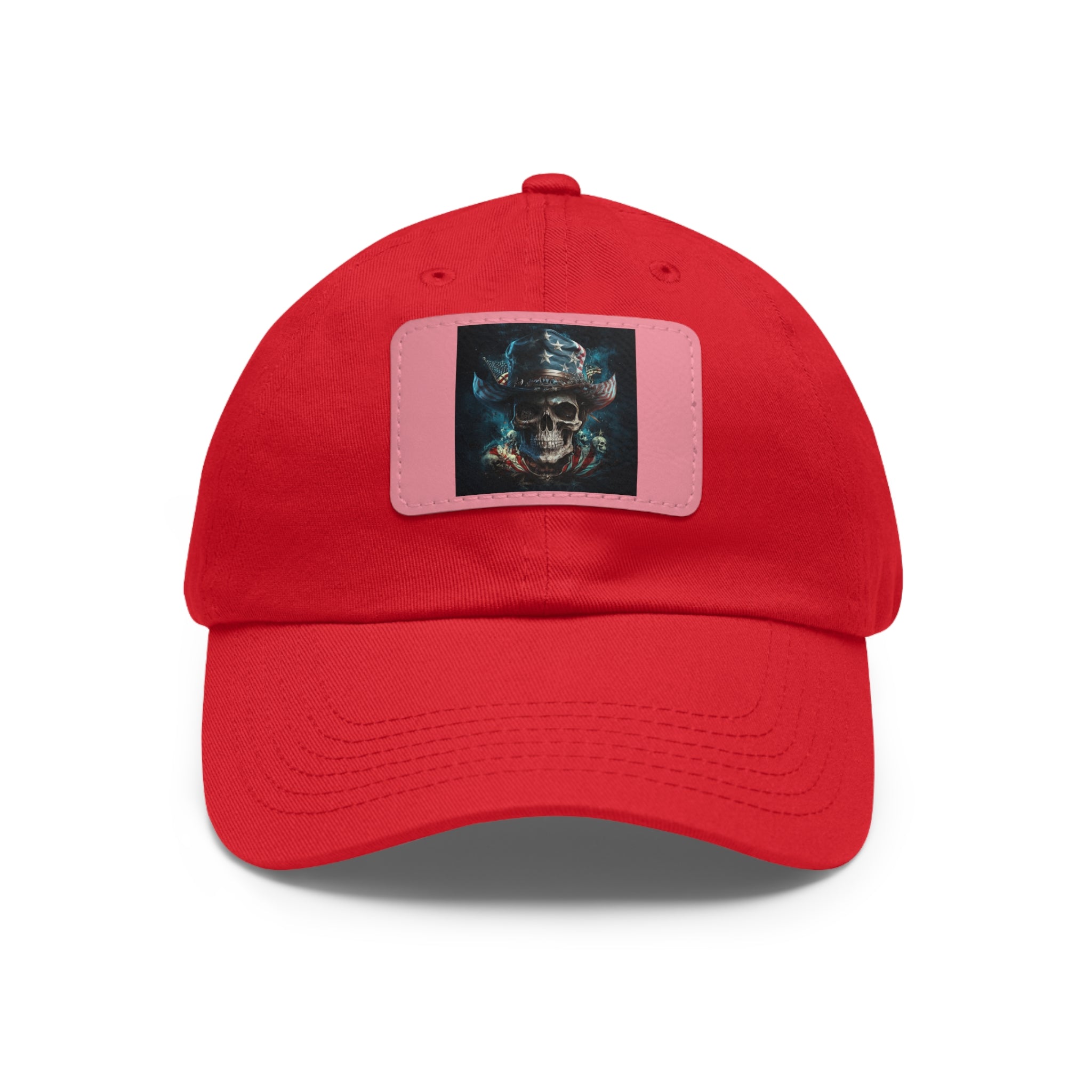 Skull Cowboy / Leather Patch Hat