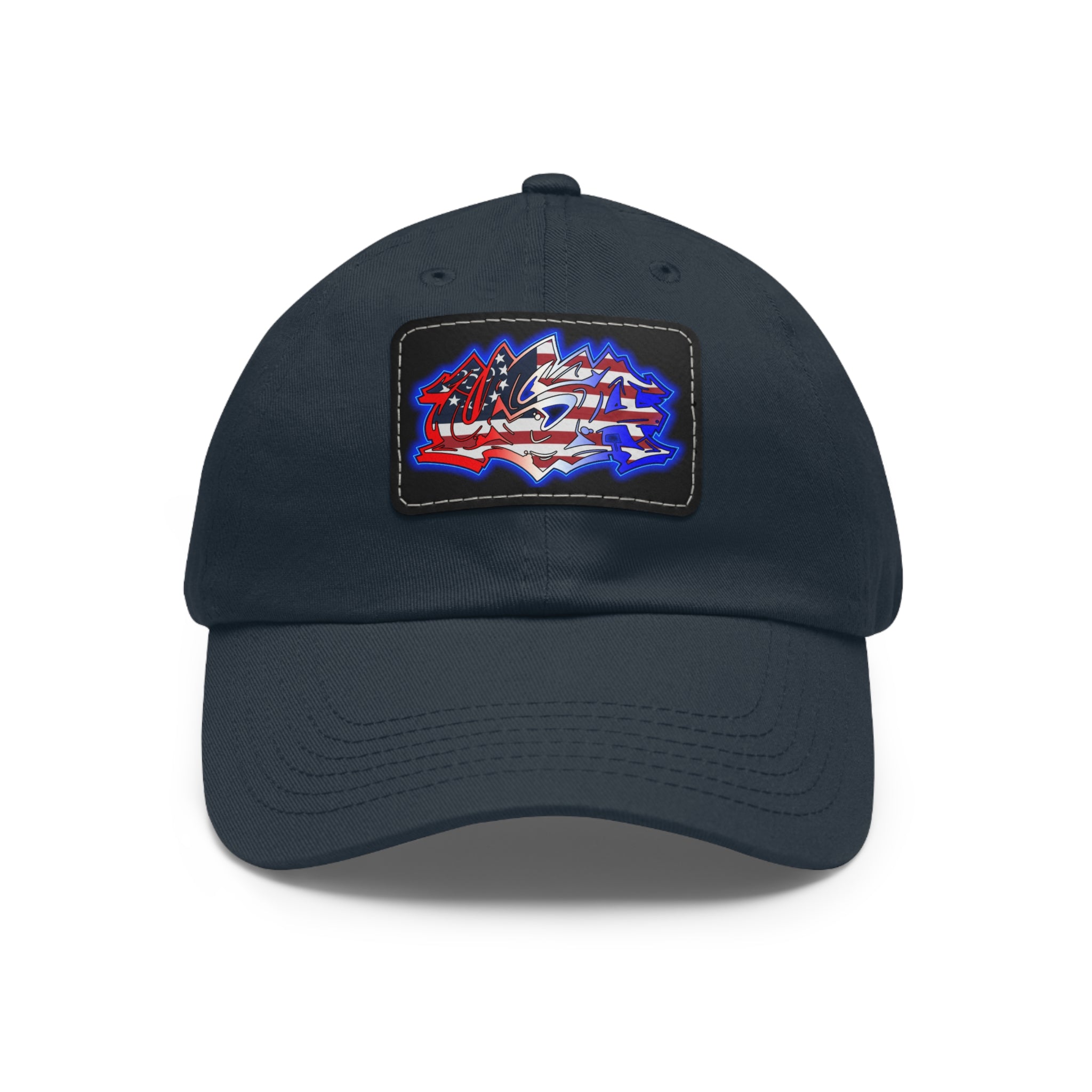 USA Graffiti / Leather Patch Hat