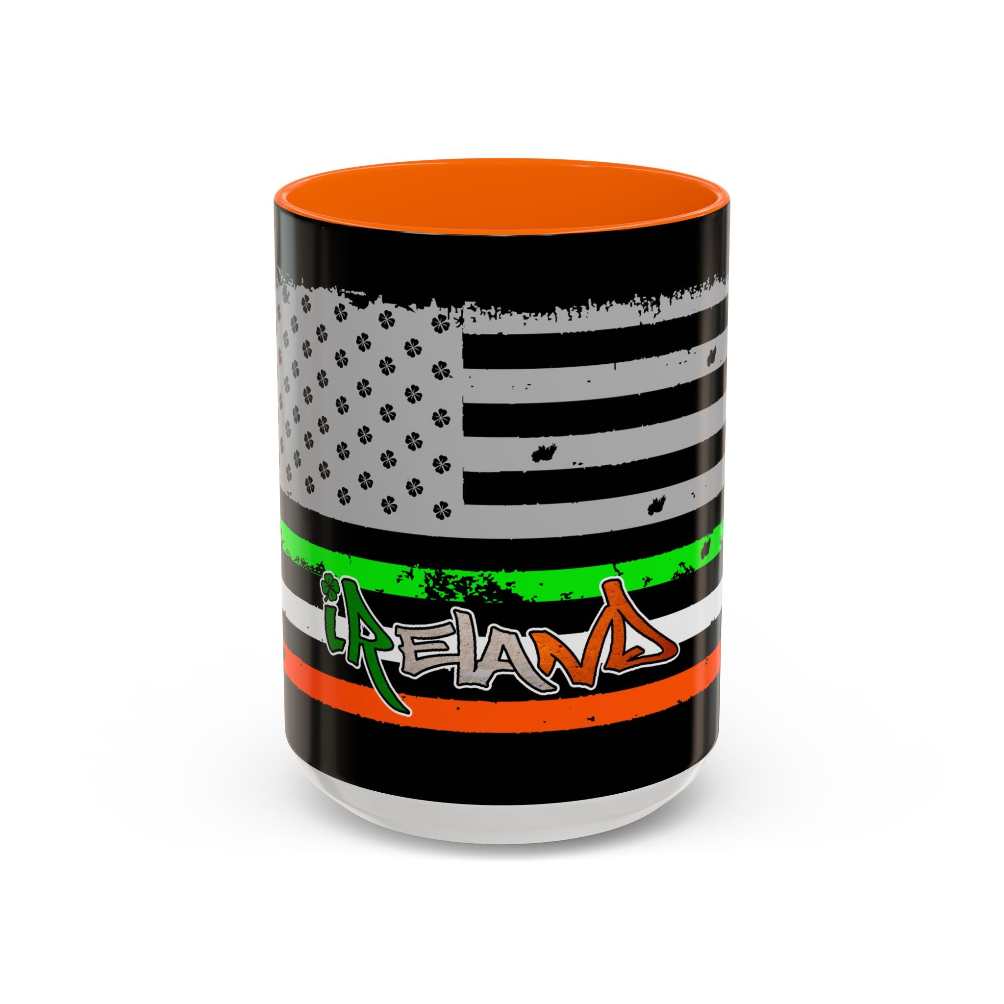 American/Ireland Flag / Accent Coffee Mug 11/15 oz