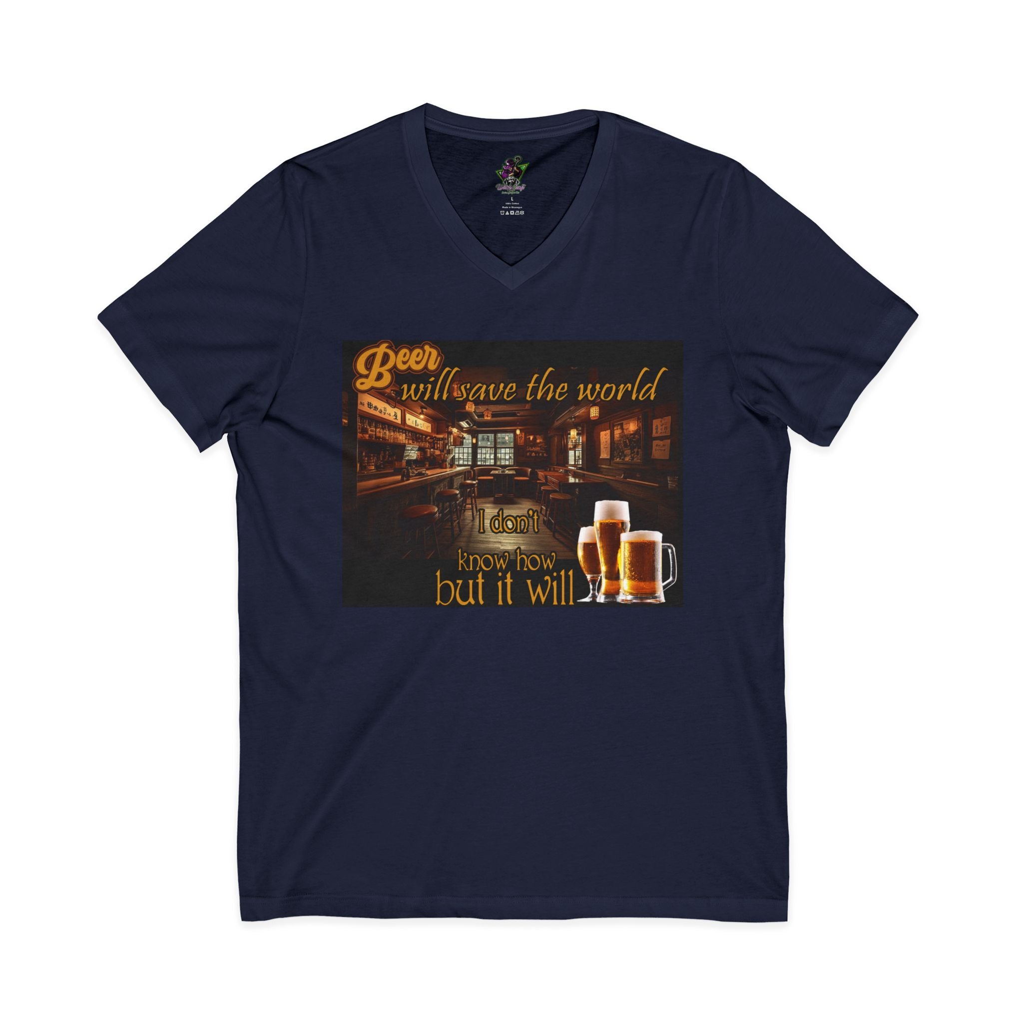 Beer Will Save The World / V-Neck Tee