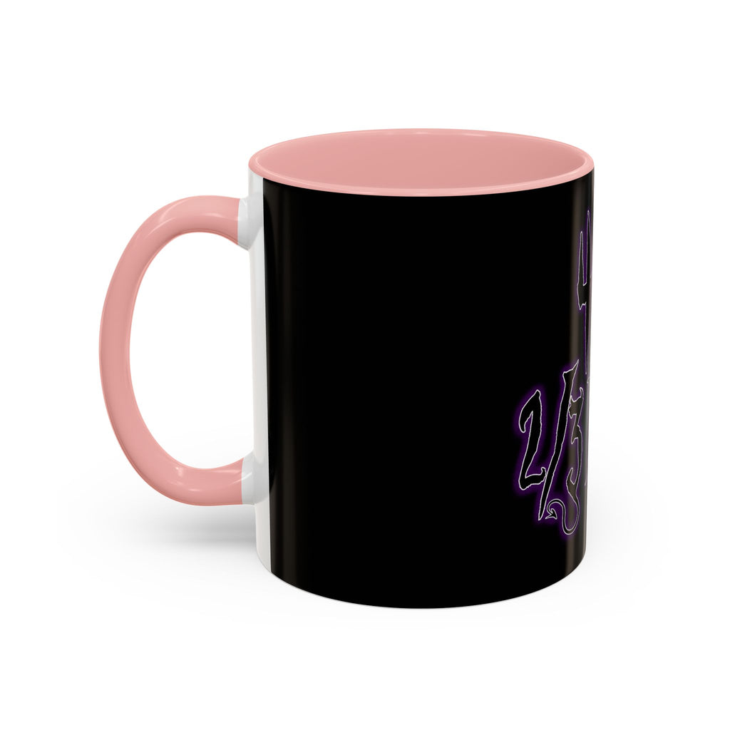 2/3 Evil Gothic Purple Script / Accent Coffee Mug 11/15oz