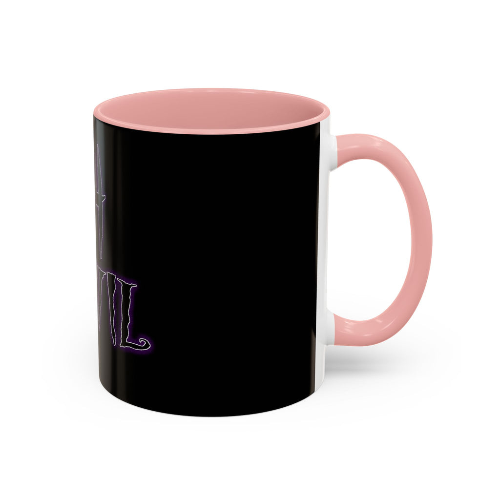 2/3 Evil Gothic Purple Script / Accent Coffee Mug 11/15oz